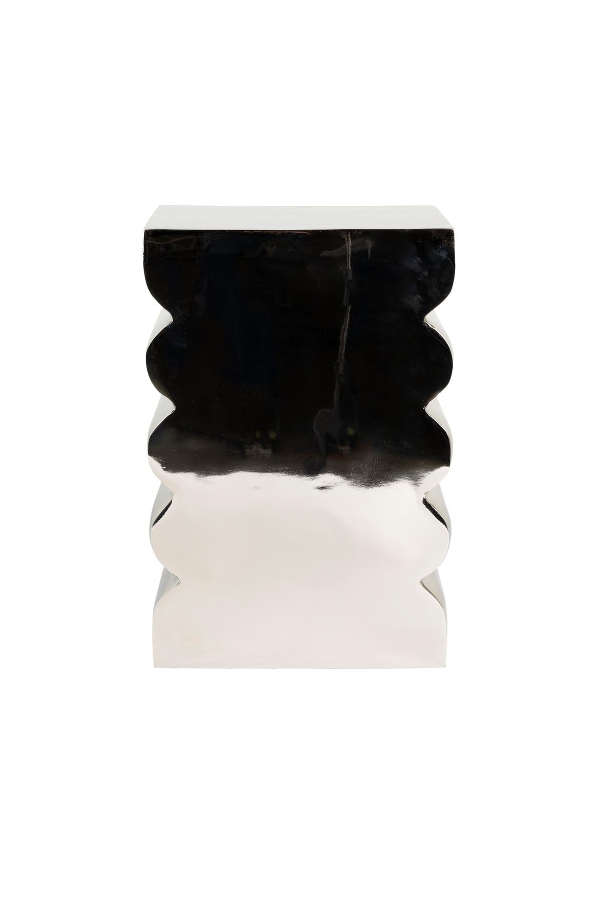 Hocker Curves in Shiny Silver präsentiert im Onlineshop von KAQTU Design AG. Hocker ist von Zuiver