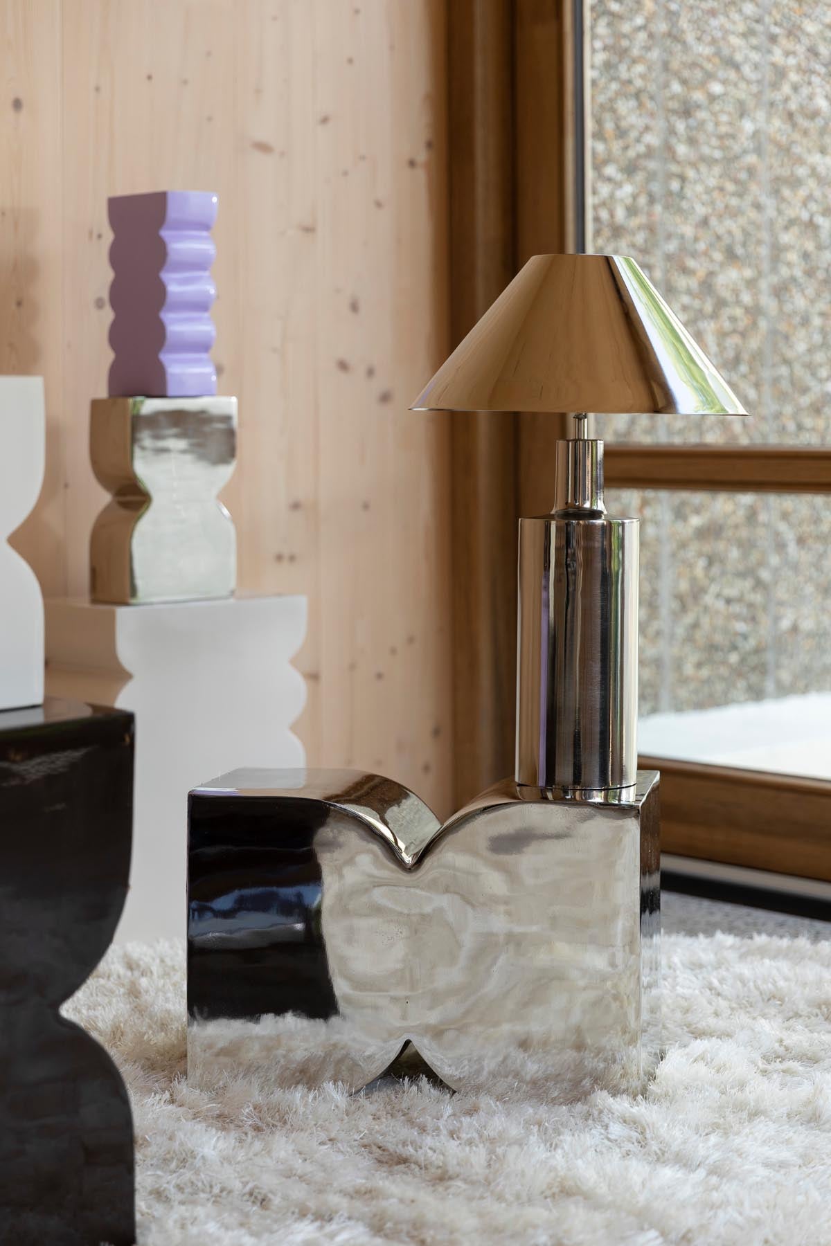 Hocker Cones in Shiny Silver präsentiert im Onlineshop von KAQTU Design AG. Hocker ist von Zuiver