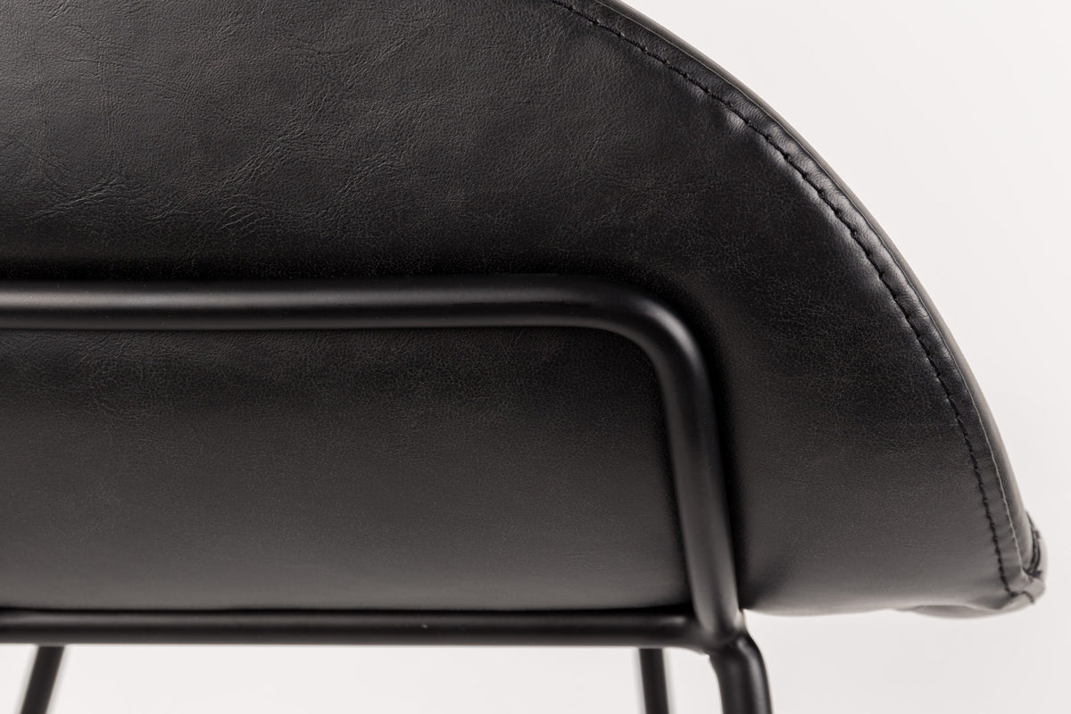 Barstuhl Feston in Schwarz präsentiert im Onlineshop von KAQTU Design AG. Barstuhl ist von Zuiver