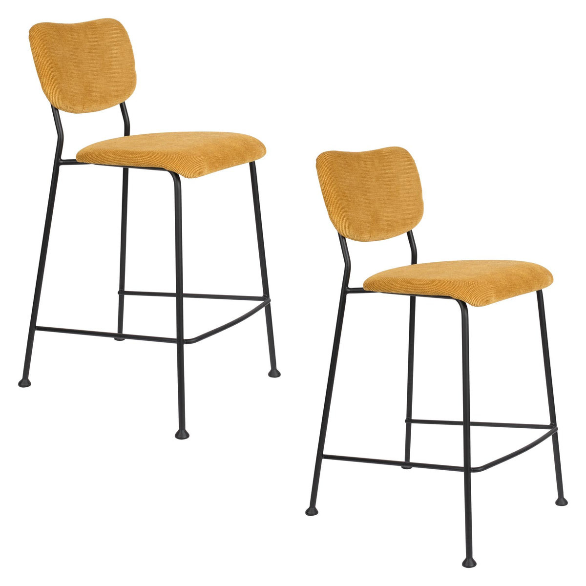 Barstuhl Benson in Gelb präsentiert im Onlineshop von KAQTU Design AG. Barstuhl ist von Zuiver