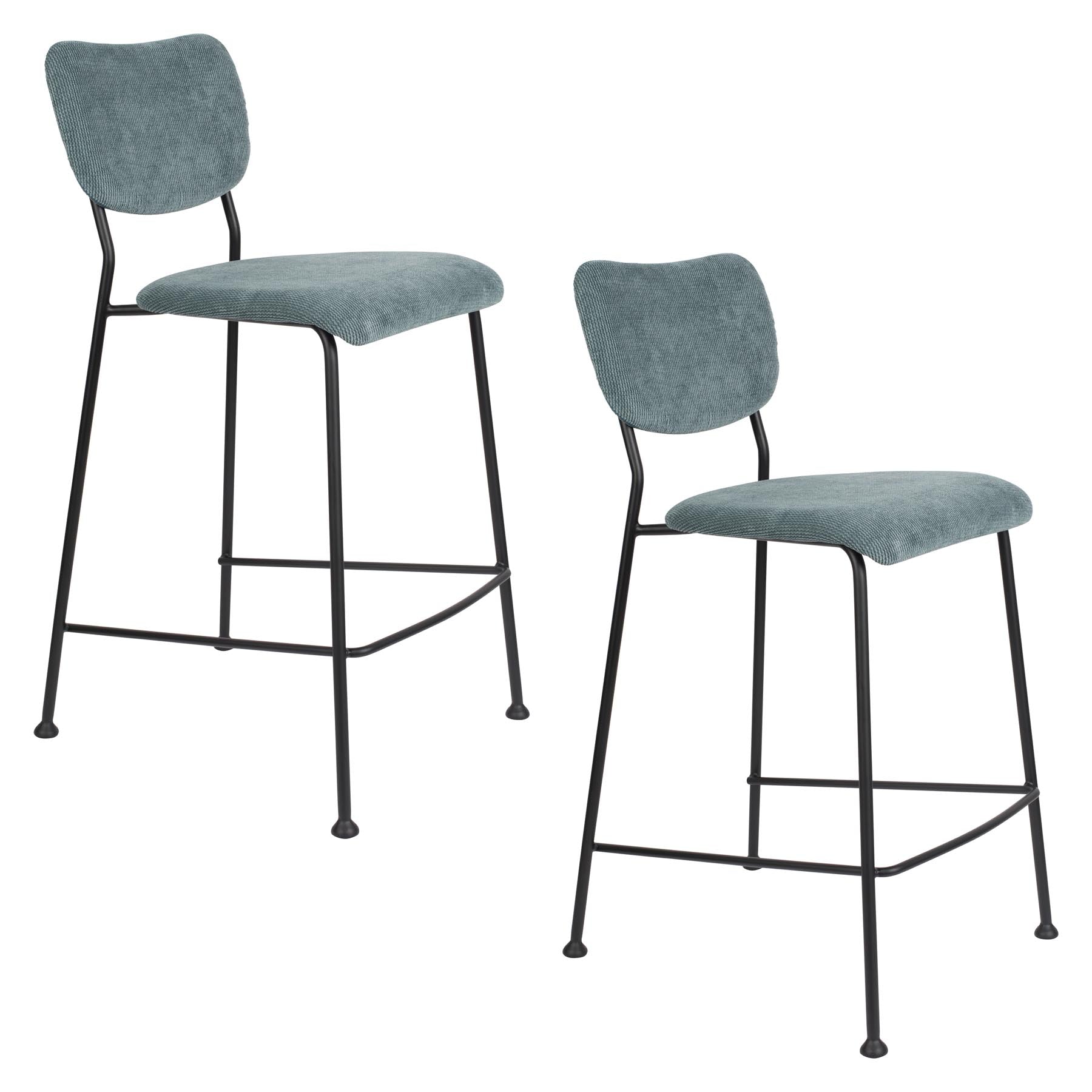 Barstuhl Benson in Blau präsentiert im Onlineshop von KAQTU Design AG. Barstuhl ist von Zuiver