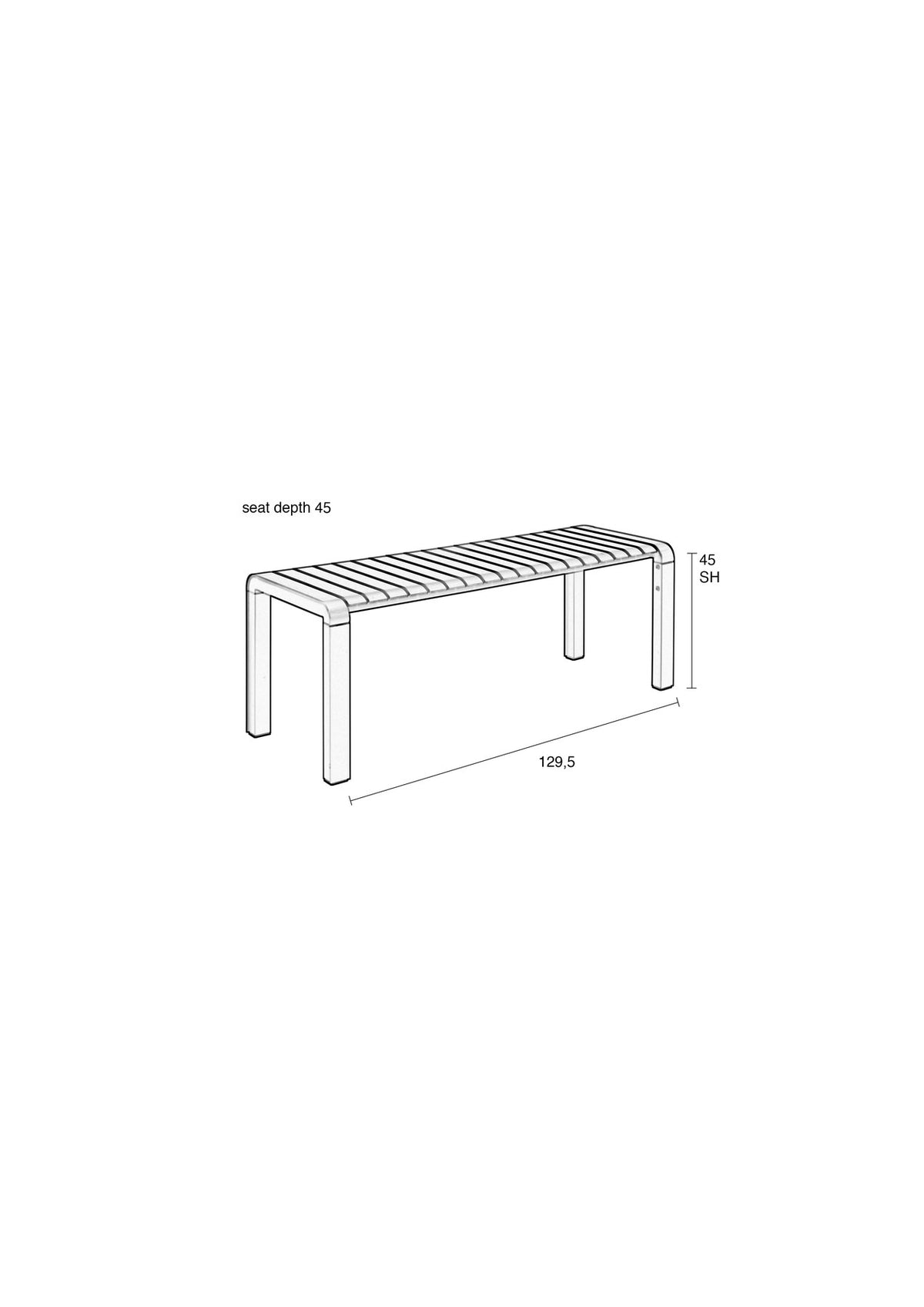 Gartenbank Vondel in Schwarz präsentiert im Onlineshop von KAQTU Design AG. Gartenbank ist von Zuiver