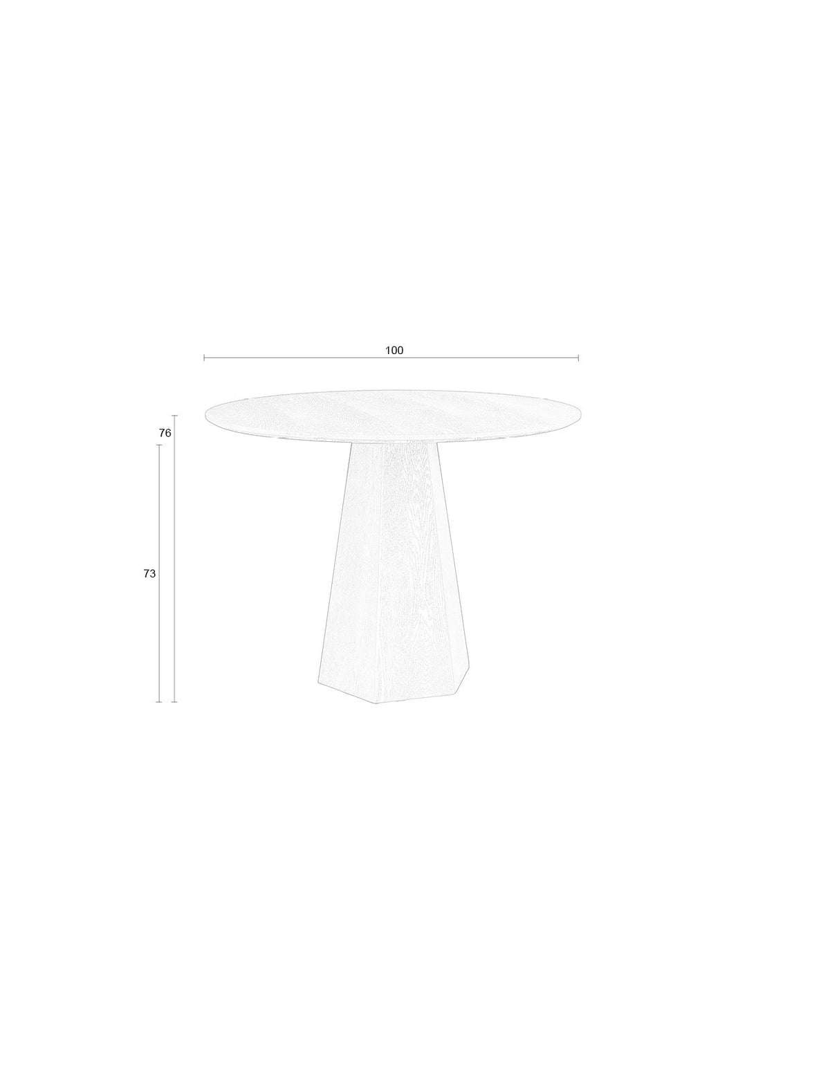 Pilar Table Naturreis in beige präsentiert im Onlineshop von KAQTU Design AG. Esstisch ist von Zuiver