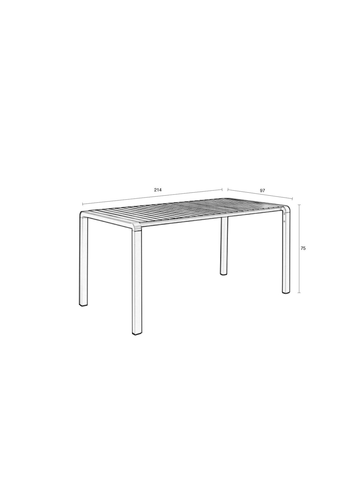 Gartentisch Vondel in Clay präsentiert im Onlineshop von KAQTU Design AG. Gartentisch ist von Zuiver