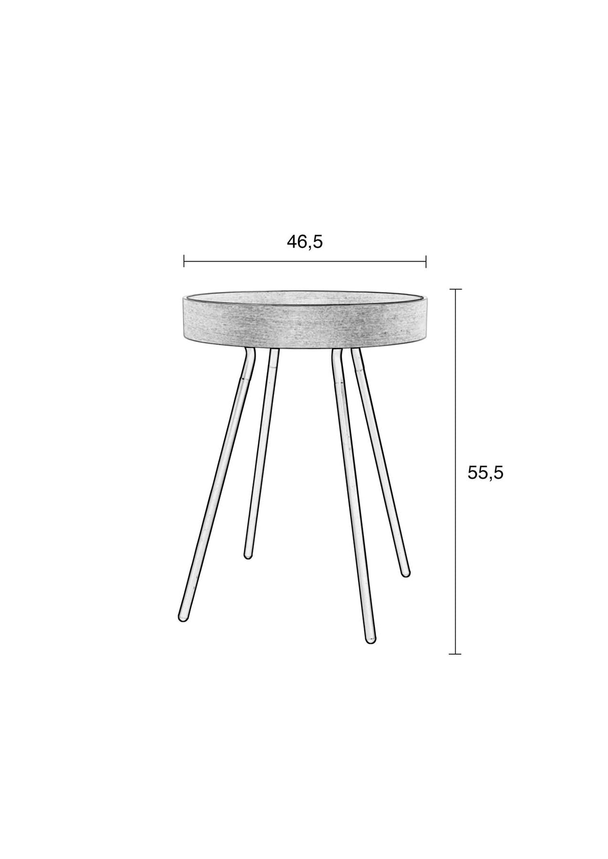 Beistelltisch Oak Tray in Braun präsentiert im Onlineshop von KAQTU Design AG. Couchtisch ist von Zuiver