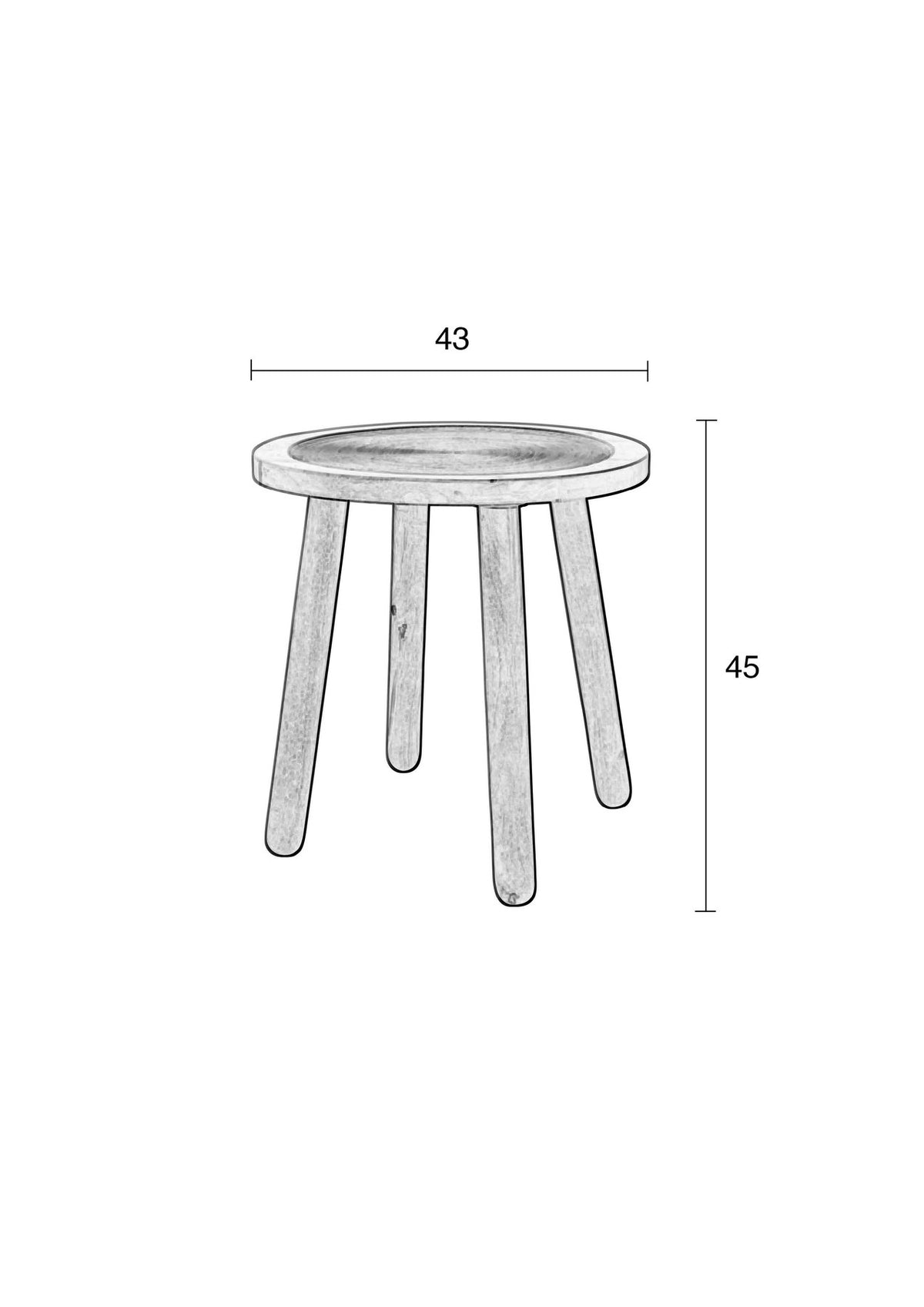 Beistelltisch Dendron in Natur präsentiert im Onlineshop von KAQTU Design AG. Couchtisch ist von Zuiver