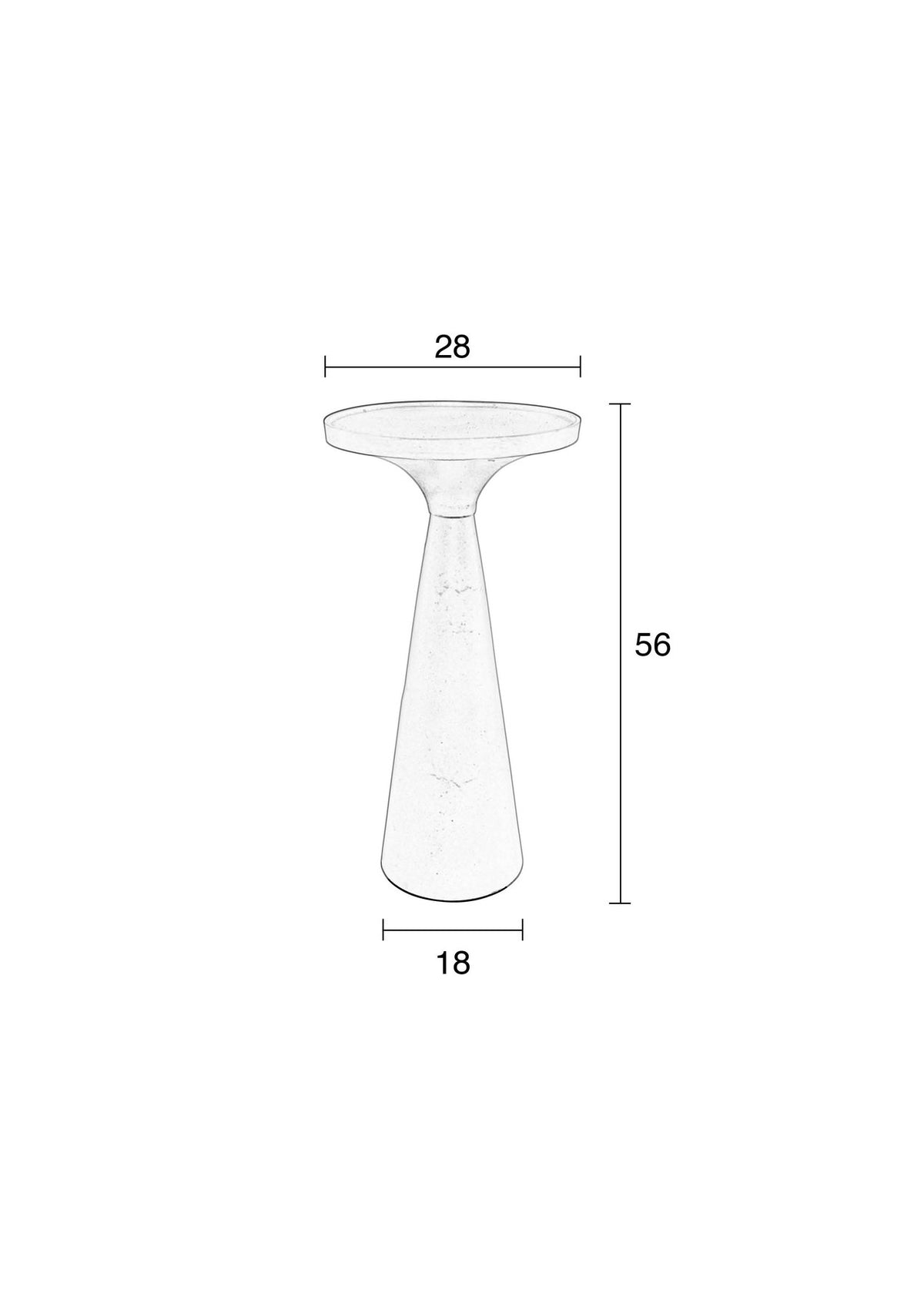 Beistelltisch Floss in Weiss präsentiert im Onlineshop von KAQTU Design AG. Beistelltisch ist von Zuiver
