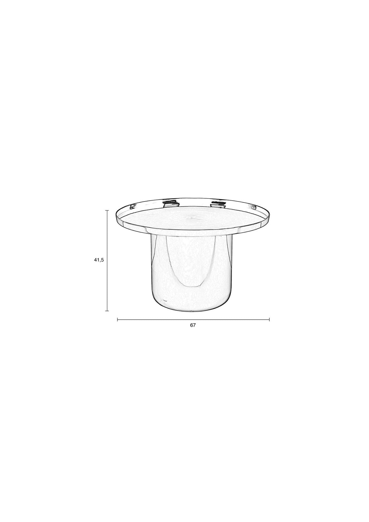 Beistelltisch Shiny in Bomb präsentiert im Onlineshop von KAQTU Design AG. Couchtisch ist von Zuiver