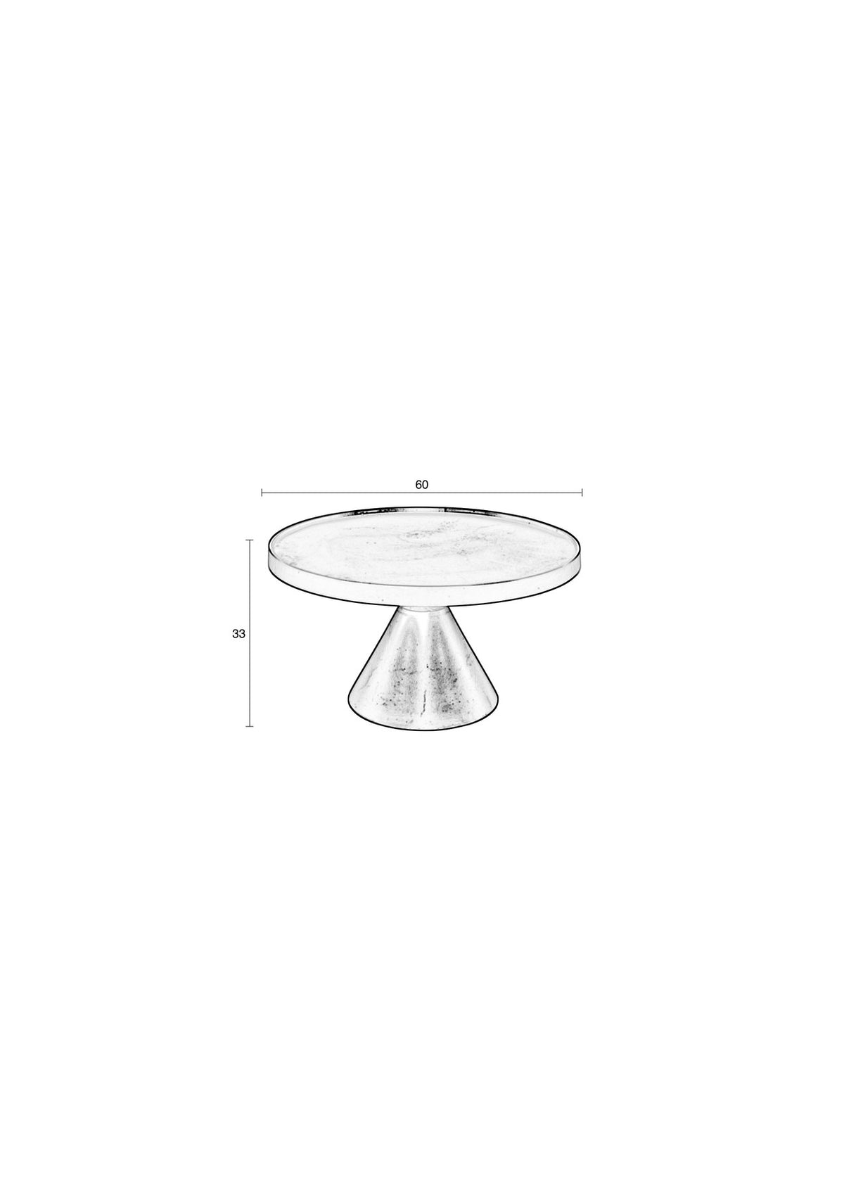 Beistelltisch Floss in Weiss präsentiert im Onlineshop von KAQTU Design AG. Beistelltisch ist von Zuiver