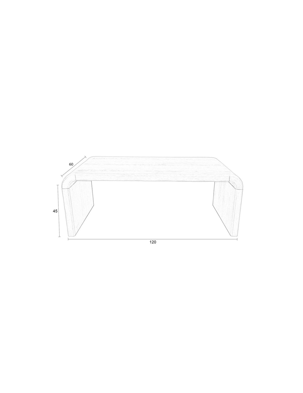 Coffee Tisch Brave in Braun präsentiert im Onlineshop von KAQTU Design AG. Couchtisch ist von Zuiver