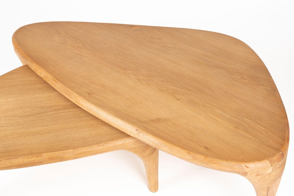 Isla Couchtisch Natur 2er Set in beige präsentiert im Onlineshop von KAQTU Design AG. Couchtisch ist von Zuiver