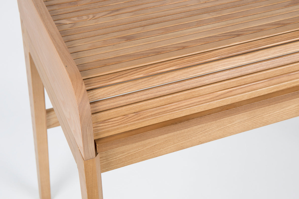 Bürotisch Barbier, Holzschreibtisch mit Beinen und ausziehbarer Arbeitsplatte