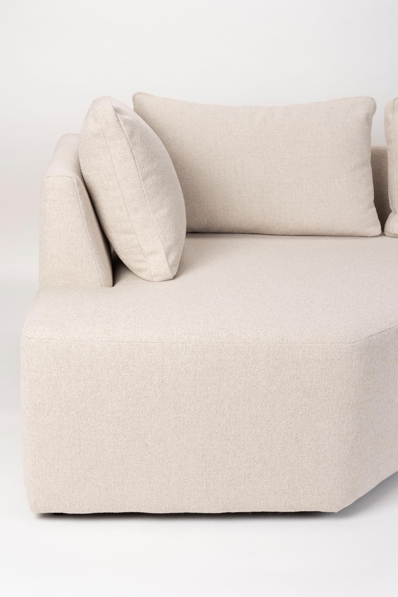 Das Sofa Prosper Seat Left von Zuiver kombiniert stilvolles Design mit Komfort und ist ideal für ein modernes Wohnzimmer.