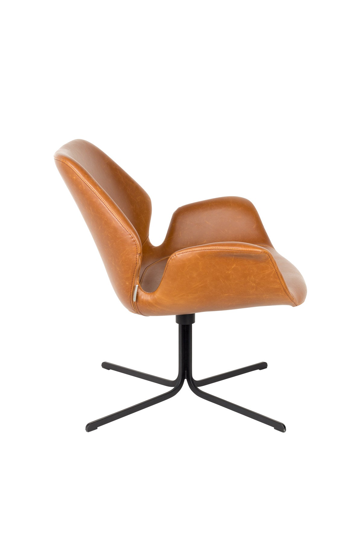 Lounge Sessel Nikki in Braun präsentiert im Onlineshop von KAQTU Design AG. Sessel mit Armlehnen ist von Zuiver