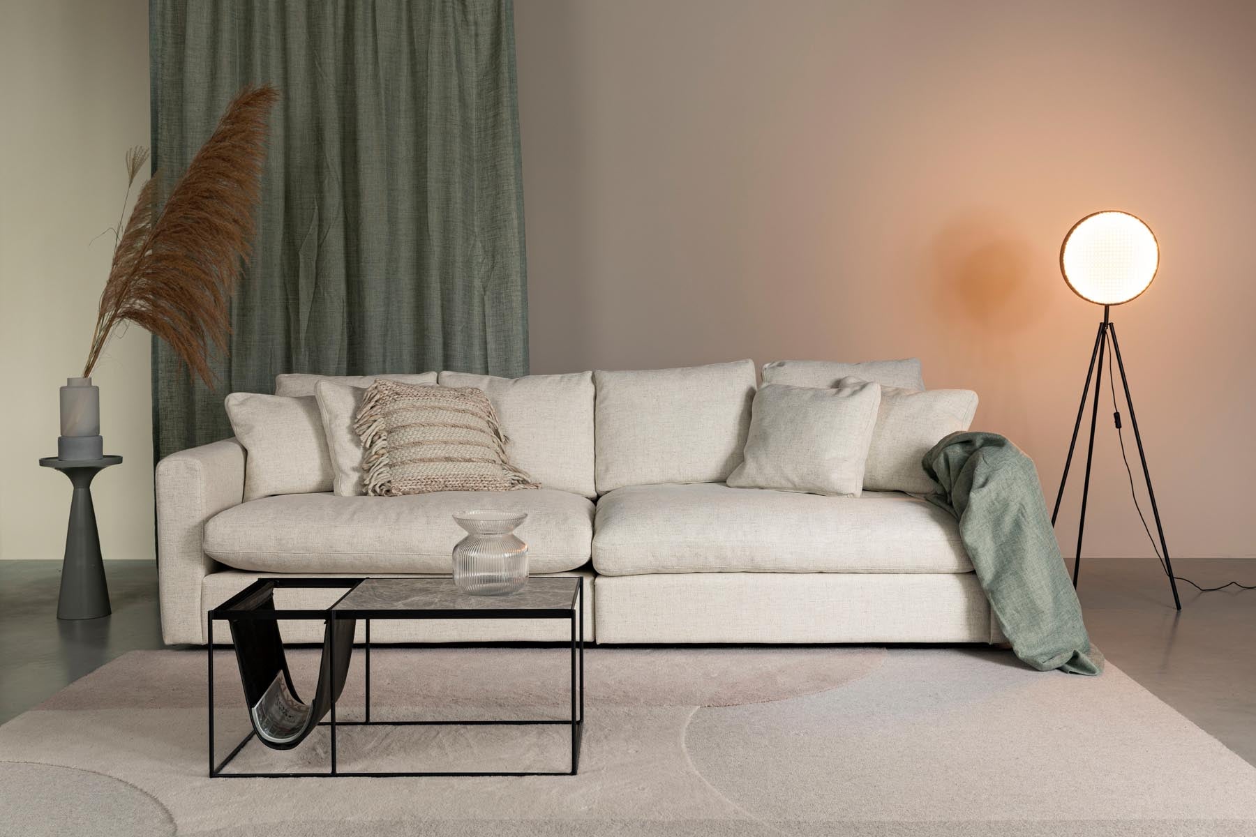 Sofa Sense 3 Sitzer in Cream präsentiert im Onlineshop von KAQTU Design AG. 3er Sofa ist von Zuiver
