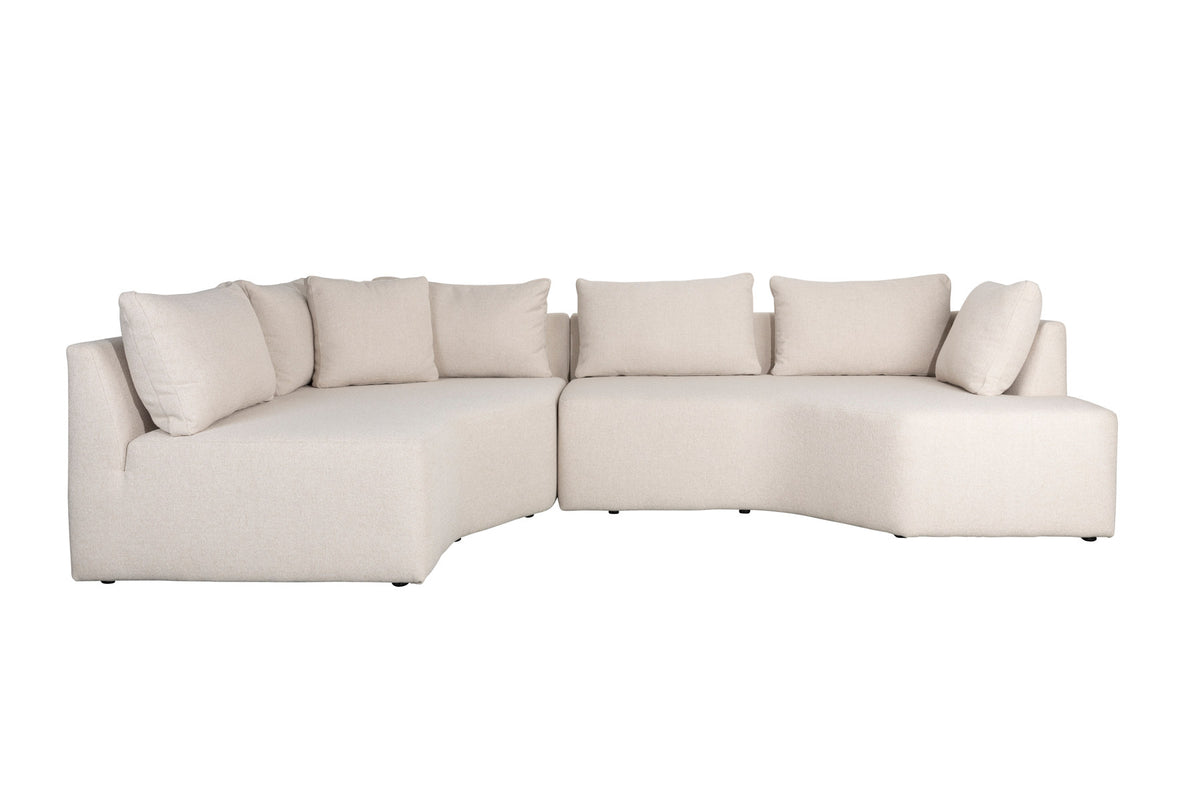 Prosper Sofa Left in Creme präsentiert im Onlineshop von KAQTU Design AG. L-Sofa links ist von Zuiver