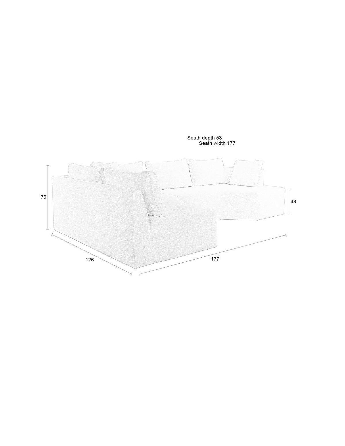 Prosper Sofa Left in Cappucino präsentiert im Onlineshop von KAQTU Design AG. L-Sofa links ist von Zuiver