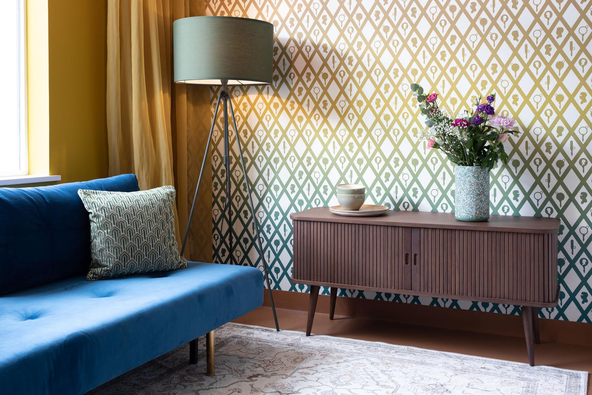 Sideboard Barbier in Walnuss präsentiert im Onlineshop von KAQTU Design AG. High-Sideboard ist von Zuiver