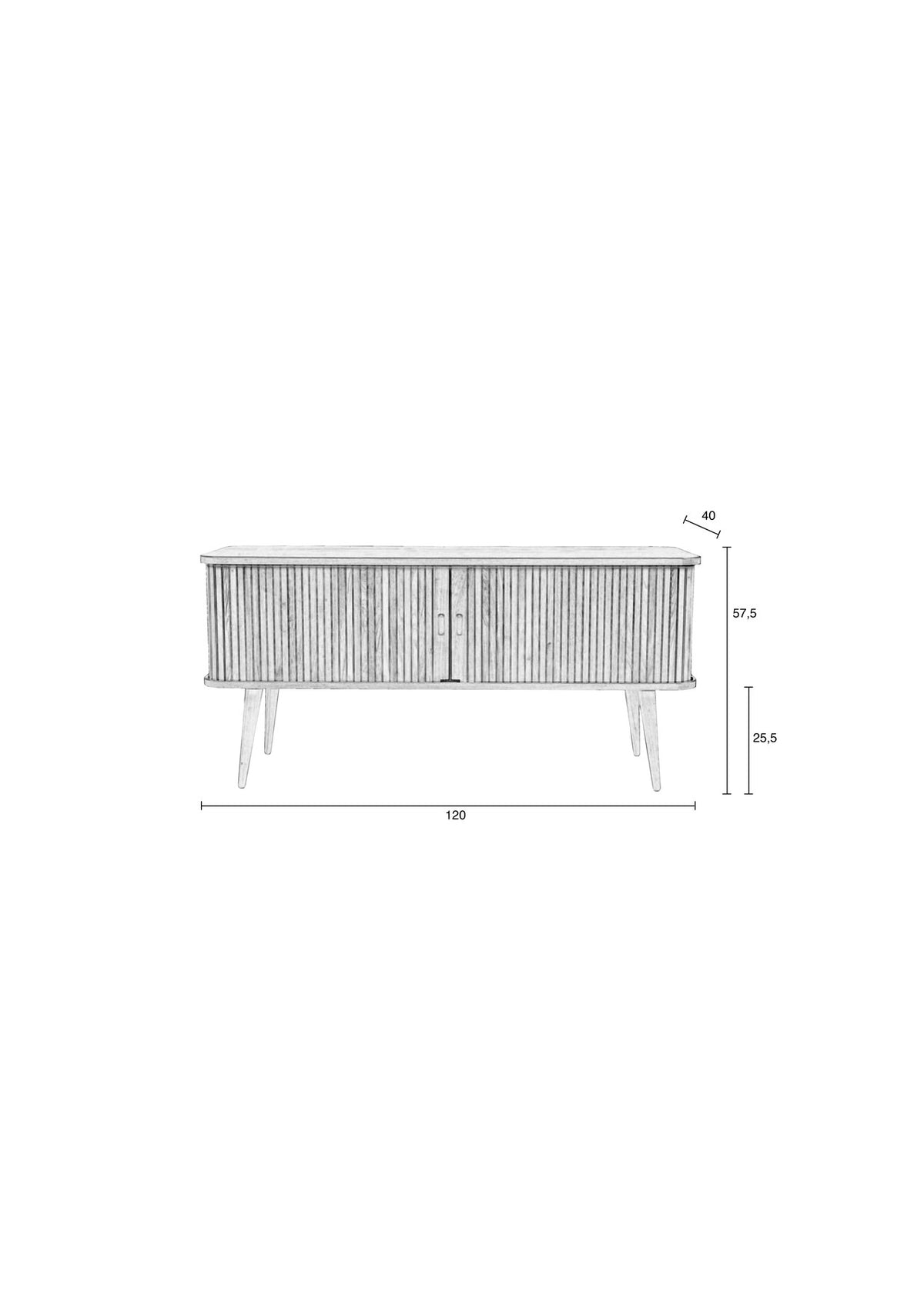 Sideboard Barbier in Schwarz präsentiert im Onlineshop von KAQTU Design AG. High-Sideboard ist von Zuiver
