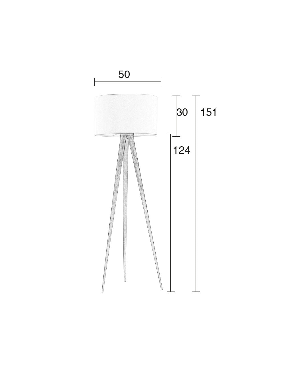 Stehleuchte Tripod in Weiss präsentiert im Onlineshop von KAQTU Design AG. Stehleuchte ist von Zuiver