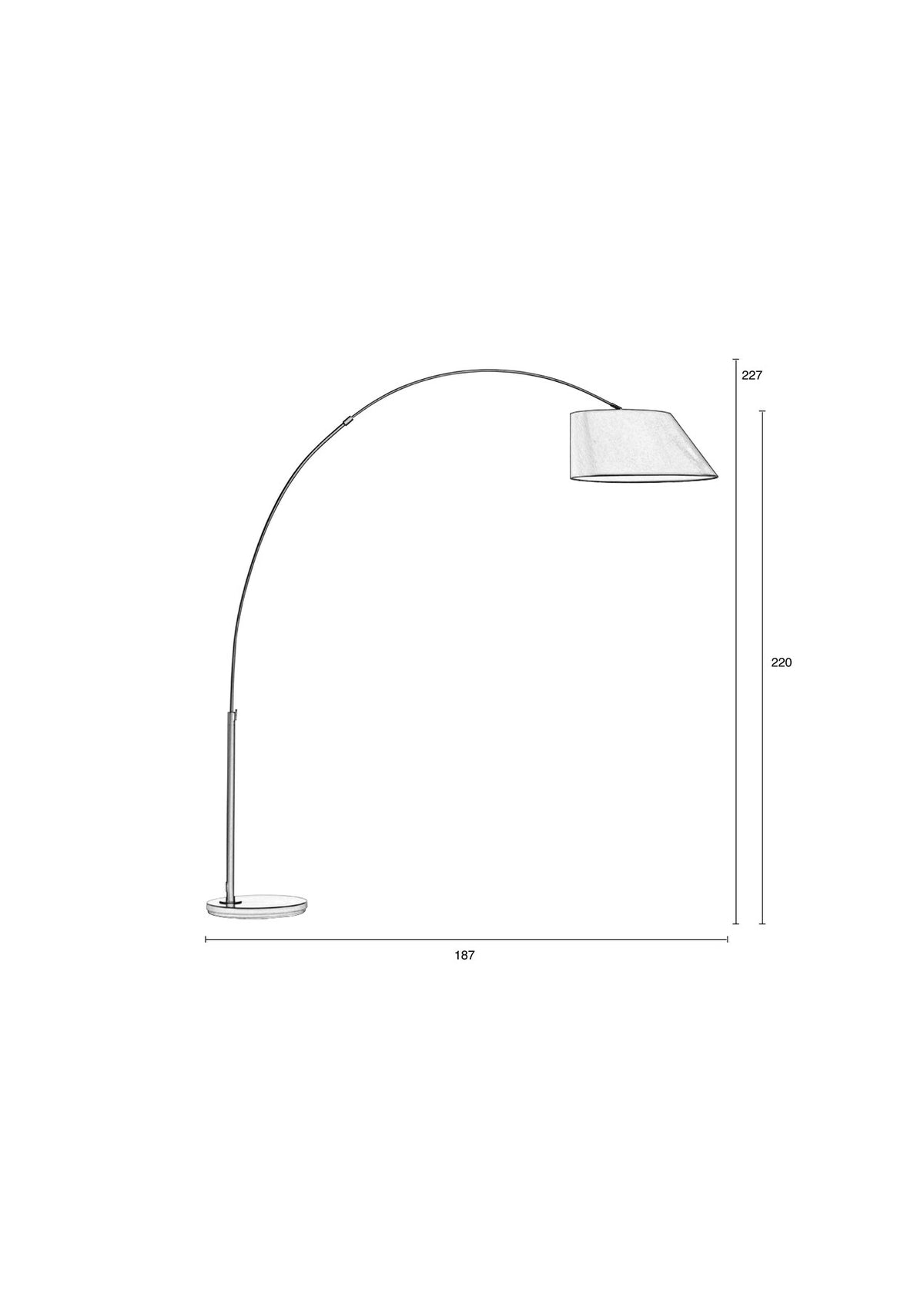 Stehleuchte ARC in Schwarz präsentiert im Onlineshop von KAQTU Design AG. Stehleuchte ist von Zuiver
