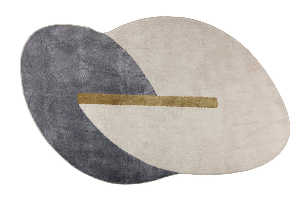 Teppich Phila in Blau präsentiert im Onlineshop von KAQTU Design AG. Teppich ist von Zuiver