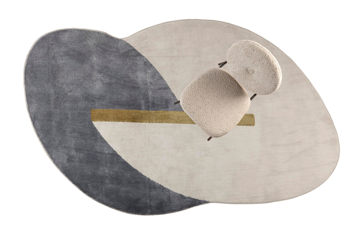 Teppich Phila in Blau präsentiert im Onlineshop von KAQTU Design AG. Teppich ist von Zuiver