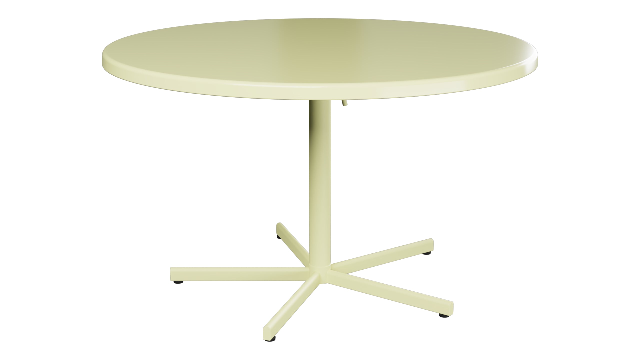 Bodensee Glasfaser-Gartentisch ø120 klappbar in Buchsbaumgelb präsentiert im Onlineshop von KAQTU Design AG. Gartentisch ist von Schaffner
