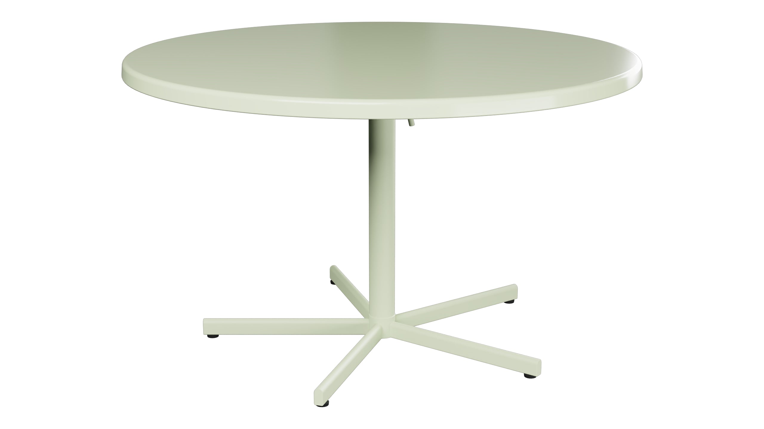 Bodensee Glasfaser-Gartentisch ø120 klappbar in Pastellgrün präsentiert im Onlineshop von KAQTU Design AG. Gartentisch ist von Schaffner