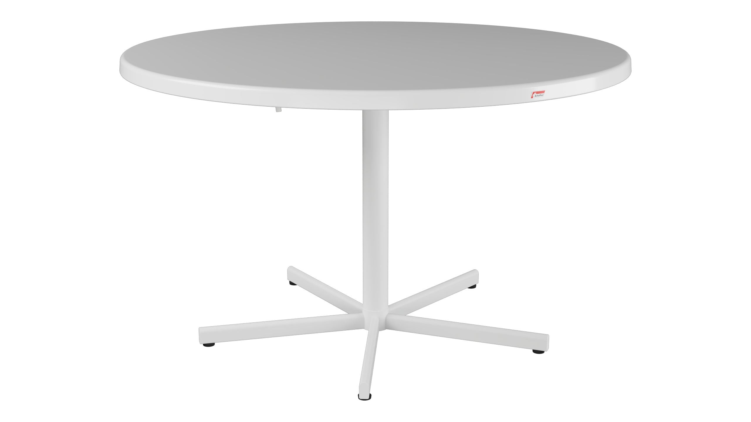 Bodensee Glasfaser-Gartentisch ø120 klappbar in Weiss präsentiert im Onlineshop von KAQTU Design AG. Gartentisch ist von Schaffner