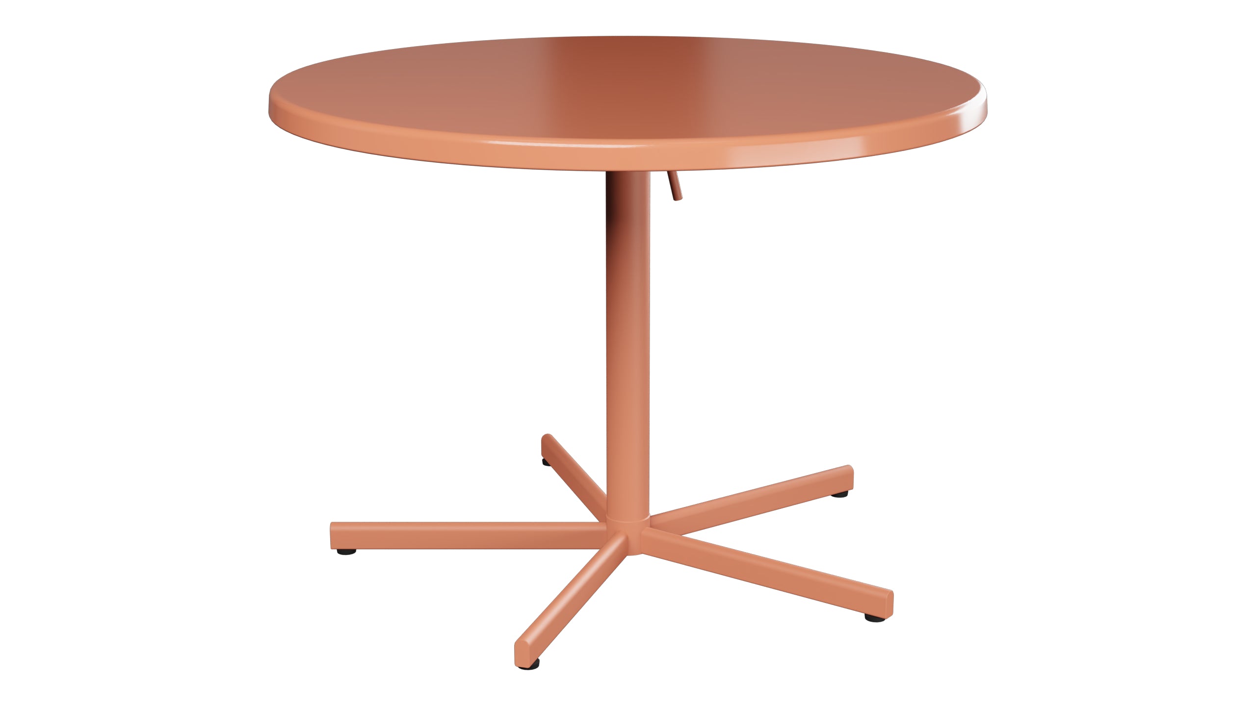 Bodensee Glasfaser-Gartentisch ø100 klappbar in Pastellterracotta präsentiert im Onlineshop von KAQTU Design AG. Gartentisch ist von Schaffner