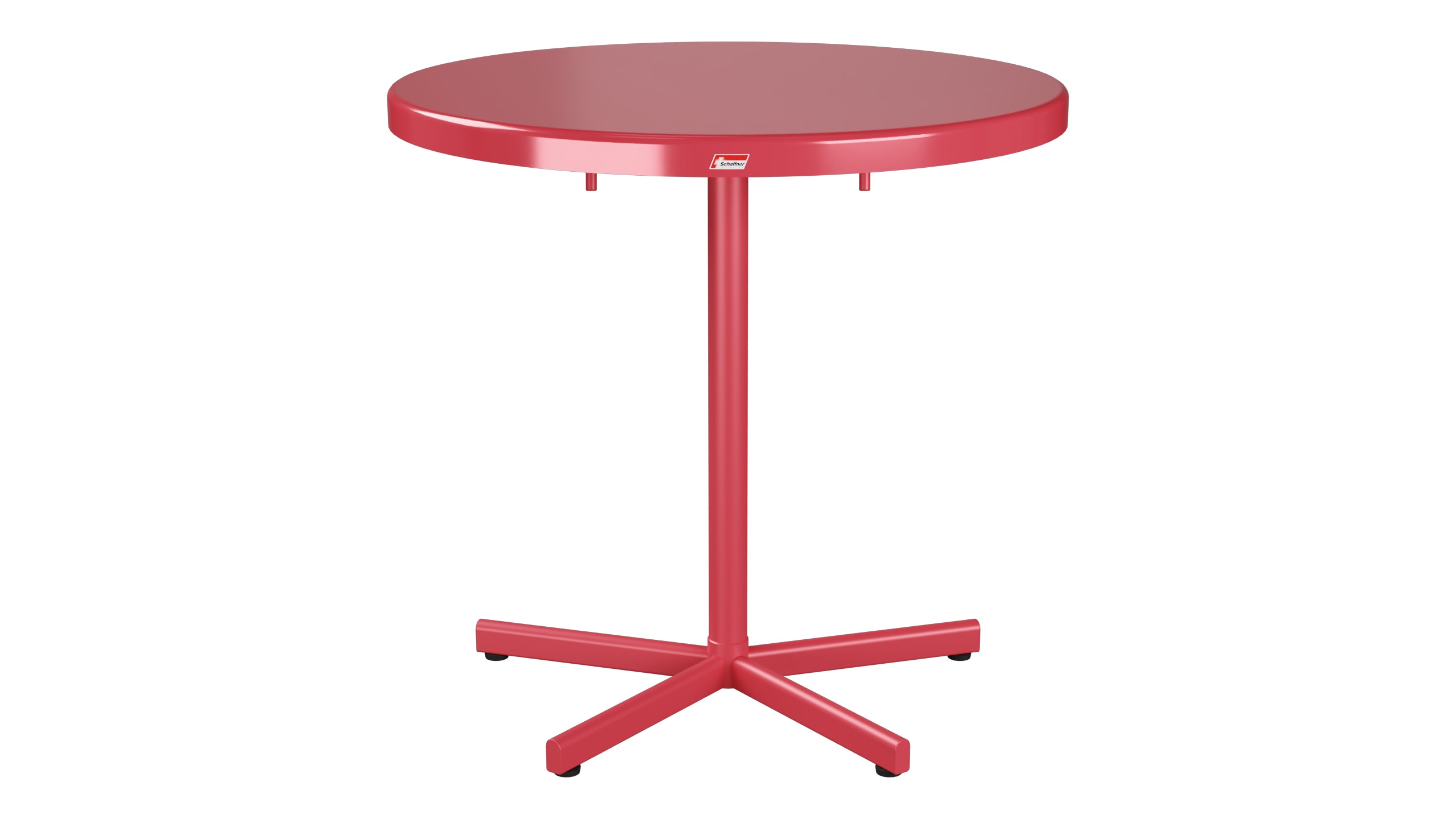 Bodensee Glasfaser-Gartentisch ø75 klappbar in Ahornrot präsentiert im Onlineshop von KAQTU Design AG. Gartentisch ist von Schaffner