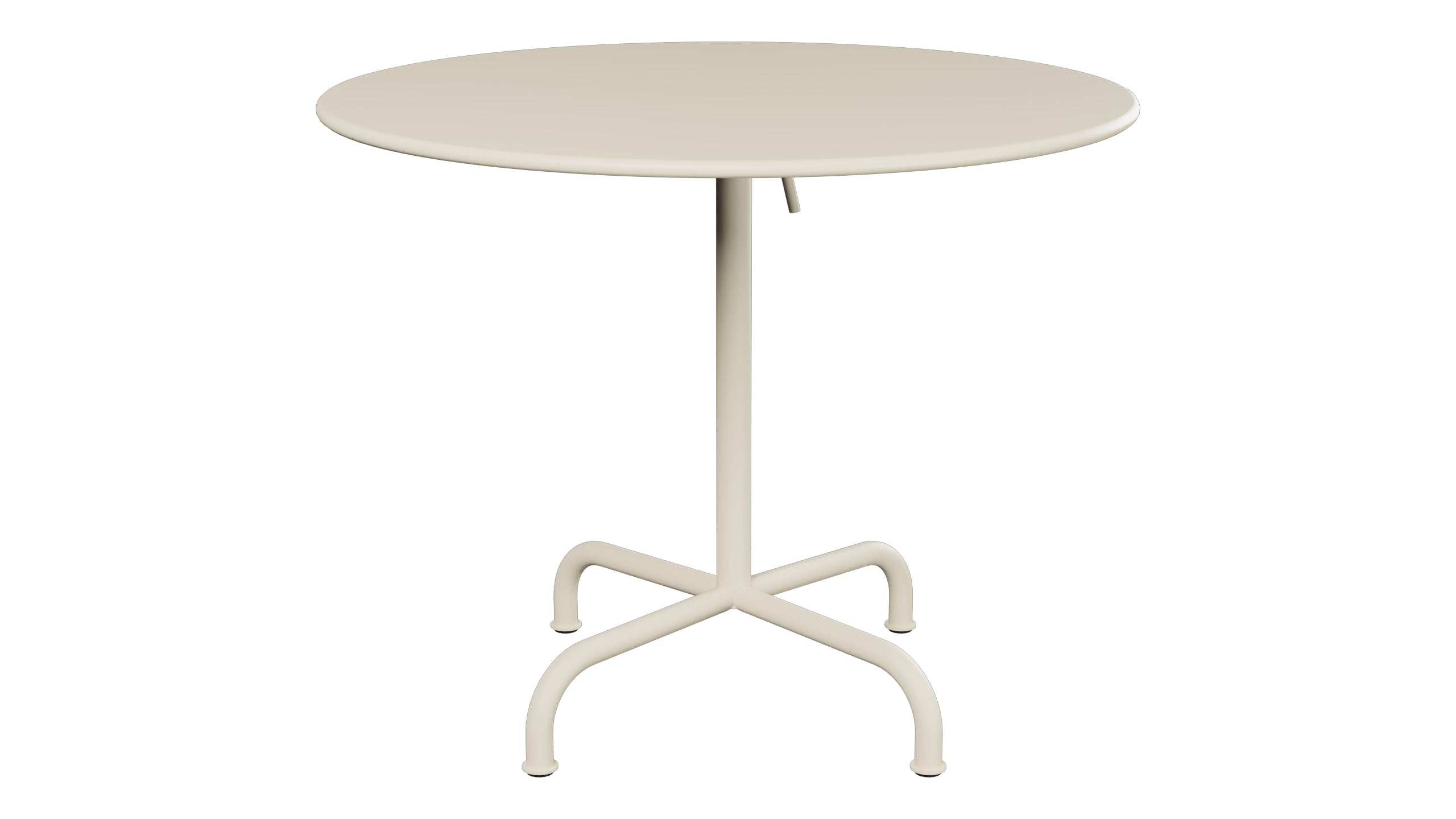 Rigi Metall-Gartentisch ø90 klappbar in Pastellsand präsentiert im Onlineshop von KAQTU Design AG. Gartentisch ist von Schaffner