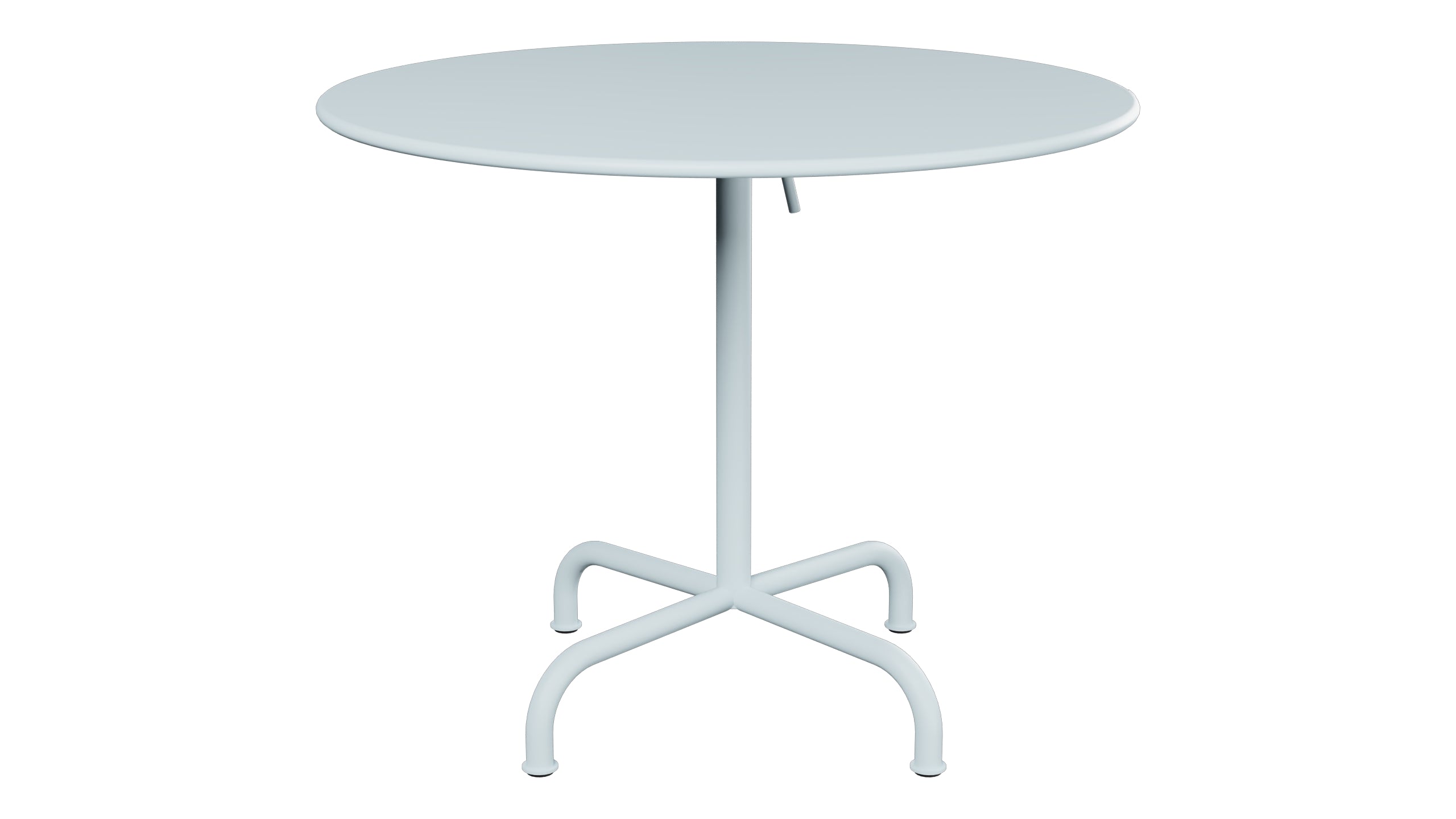 Rigi Metall-Gartentisch ø90 klappbar in Pastellblau präsentiert im Onlineshop von KAQTU Design AG. Gartentisch ist von Schaffner