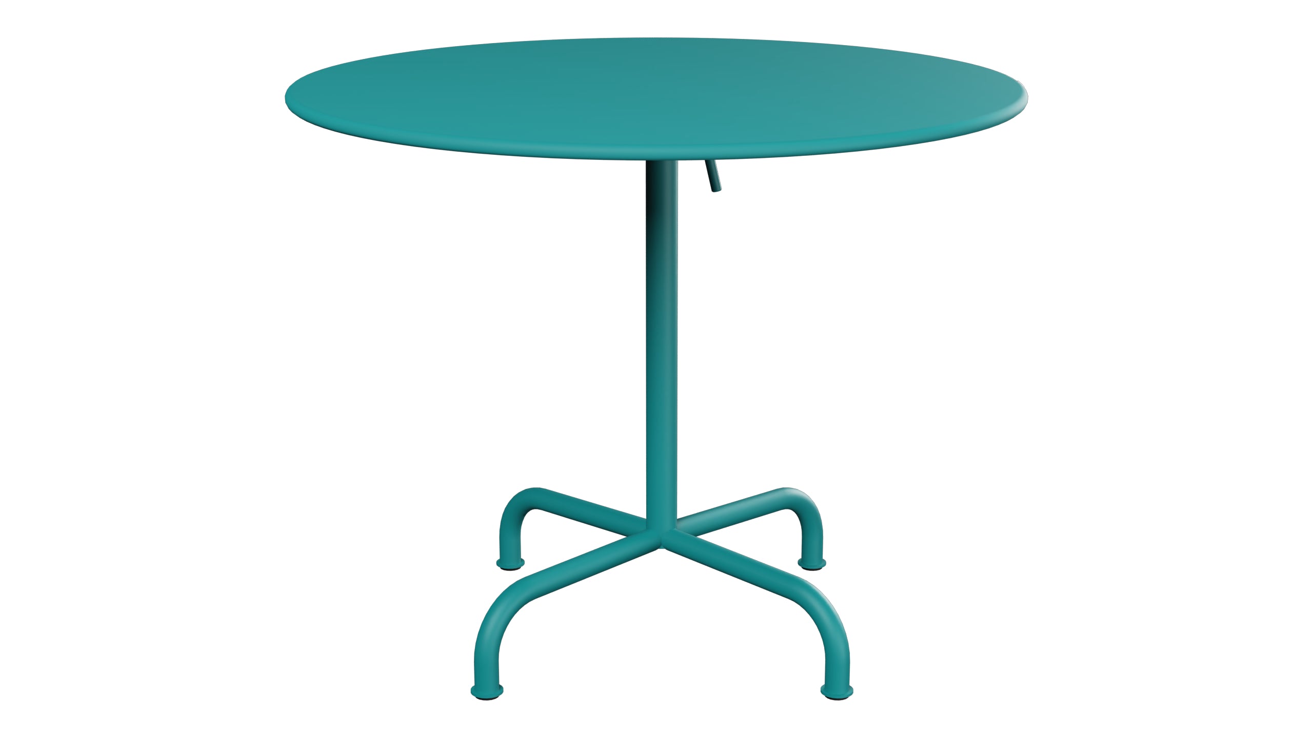 Rigi Metall-Gartentisch ø90 klappbar in Kaliblau präsentiert im Onlineshop von KAQTU Design AG. Gartentisch ist von Schaffner