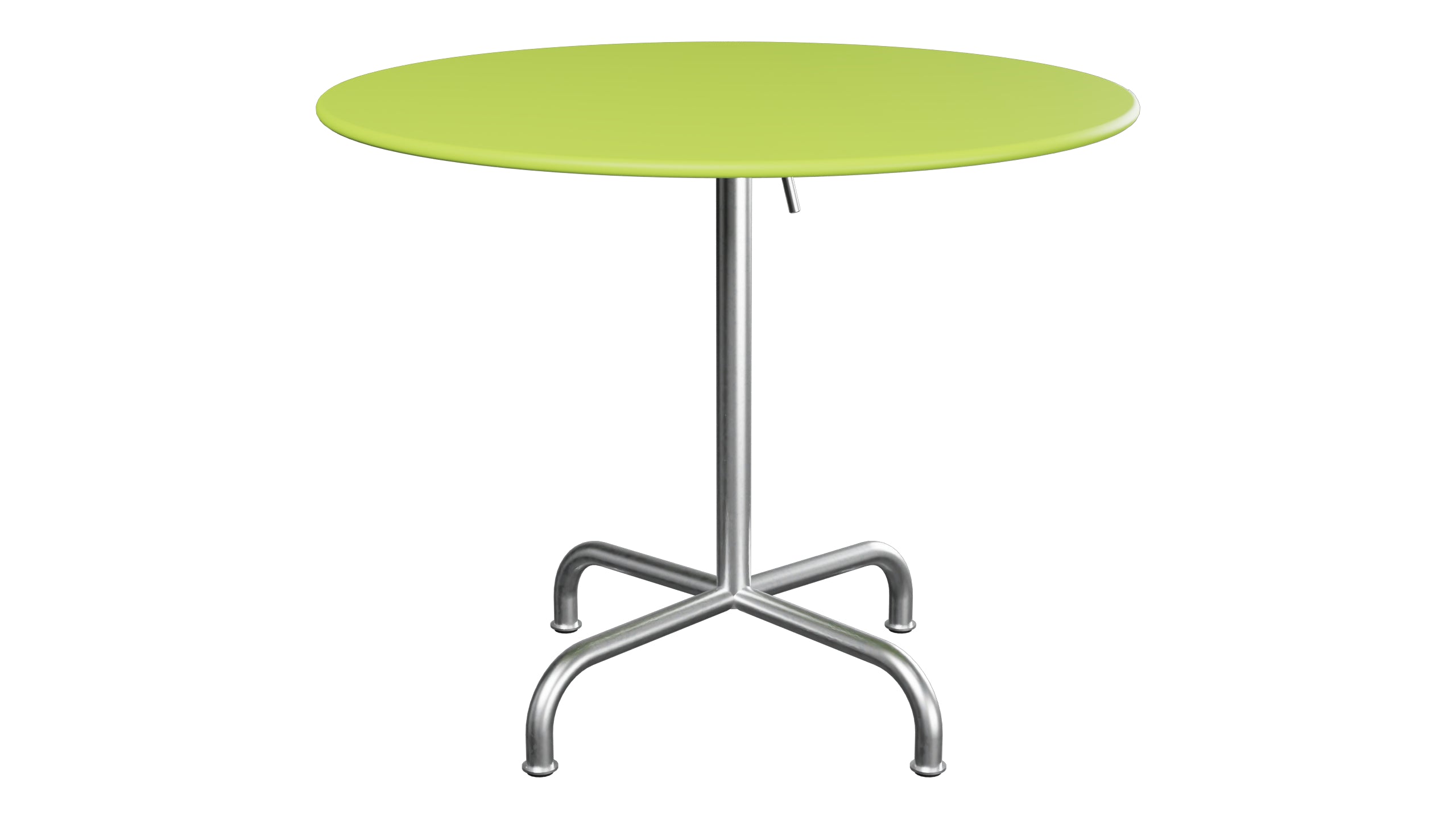 Rigi Metall-Gartentisch ø90 klappbar in Hellgrün präsentiert im Onlineshop von KAQTU Design AG. Gartentisch ist von Schaffner