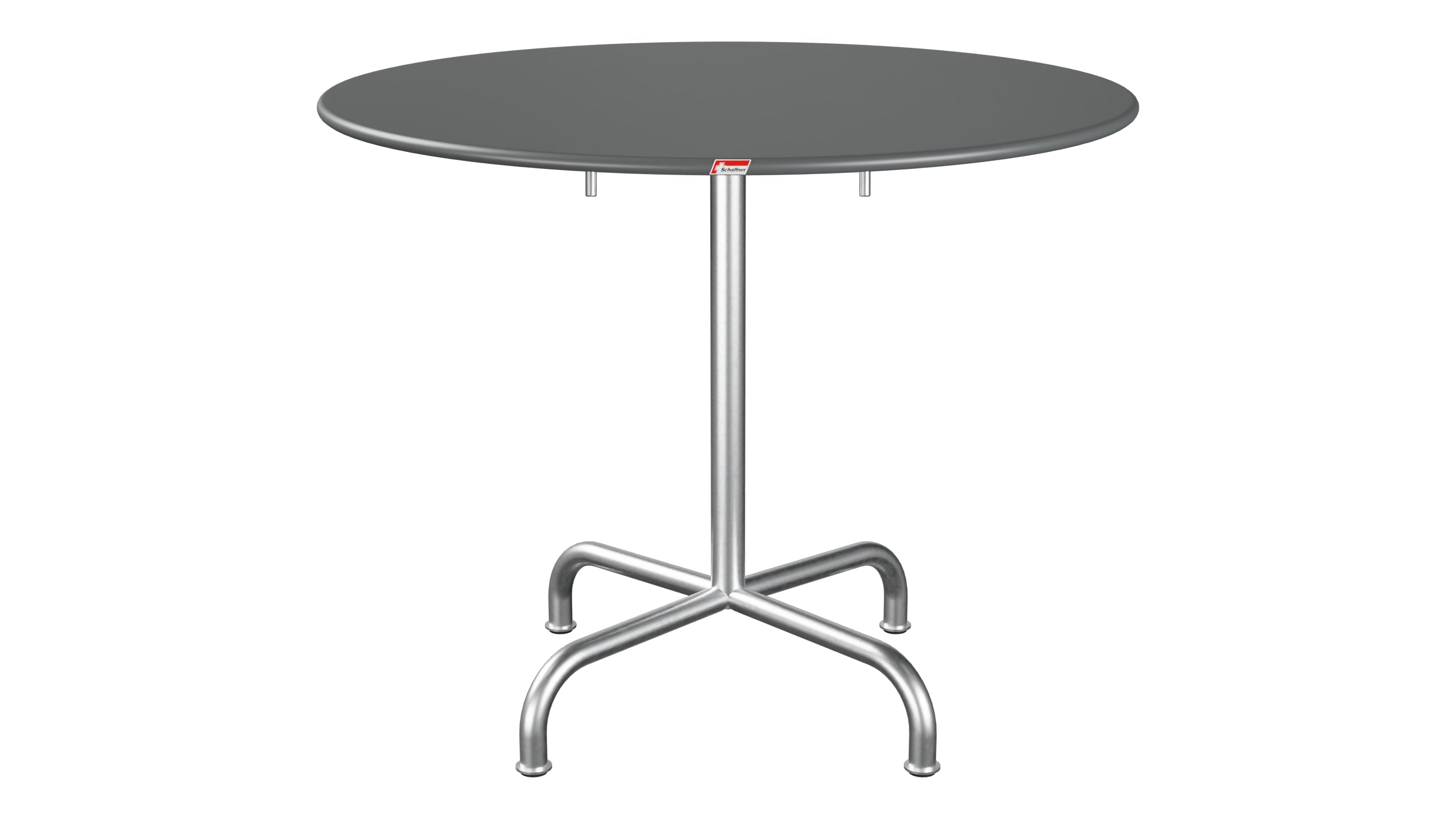 Rigi Metall-Gartentisch ø90 klappbar in Graphit präsentiert im Onlineshop von KAQTU Design AG. Gartentisch ist von Schaffner