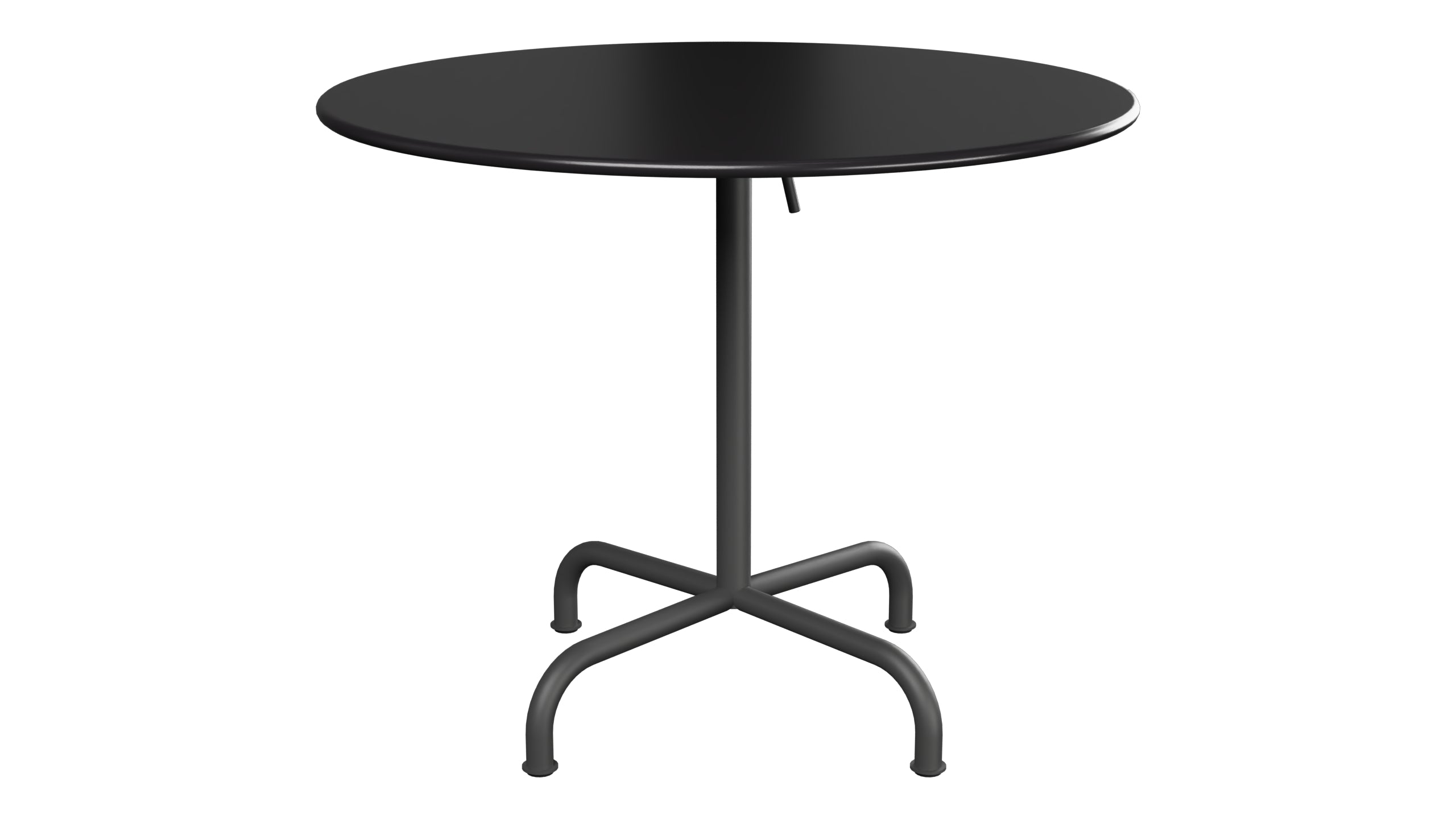 Rigi Metall-Gartentisch ø90 klappbar in Schwarz präsentiert im Onlineshop von KAQTU Design AG. Gartentisch ist von Schaffner