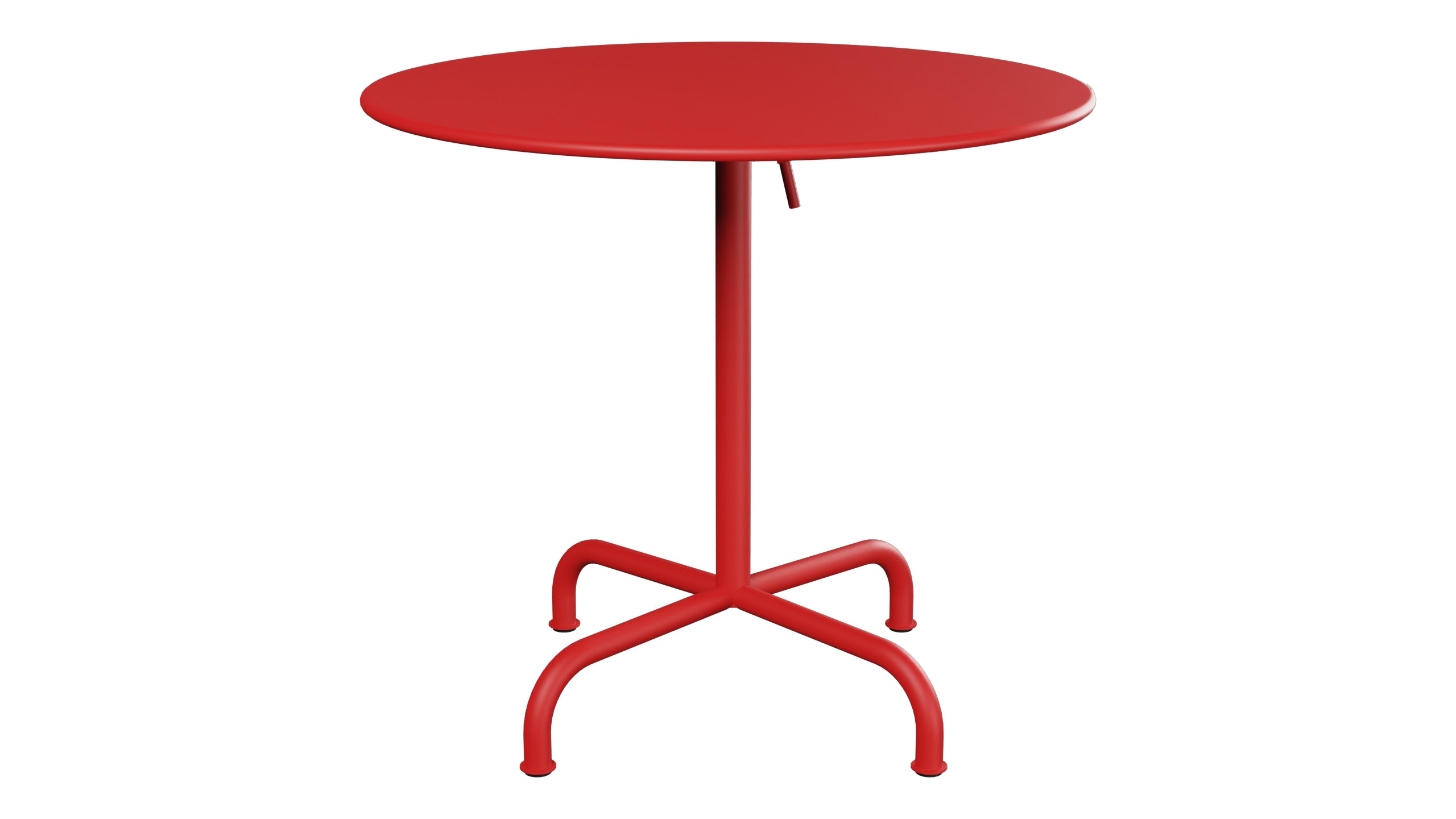 Rigi Metall-Gartentisch ø80 klappbar in Rot präsentiert im Onlineshop von KAQTU Design AG. Gartentisch ist von Schaffner