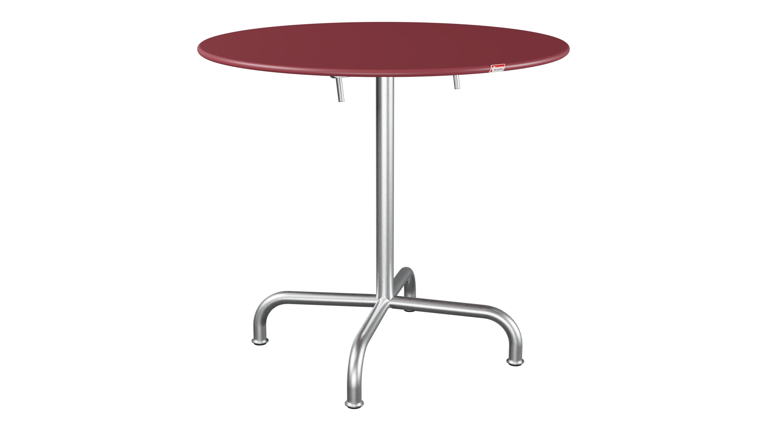 Rigi Metall-Gartentisch ø80 klappbar in Bordeaux präsentiert im Onlineshop von KAQTU Design AG. Gartentisch ist von Schaffner