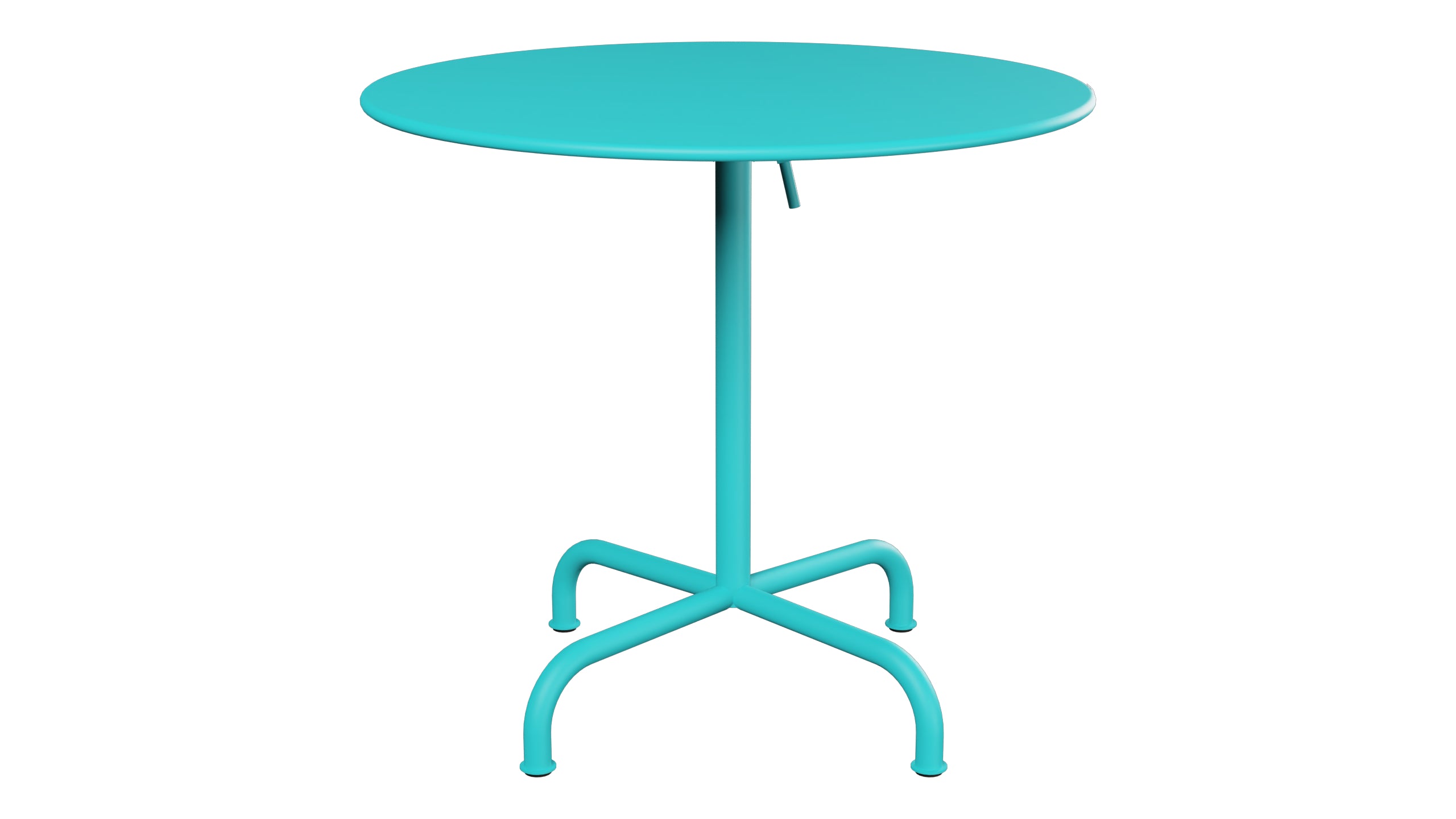 Rigi Metall-Gartentisch ø80 klappbar in Türkis präsentiert im Onlineshop von KAQTU Design AG. Gartentisch ist von Schaffner