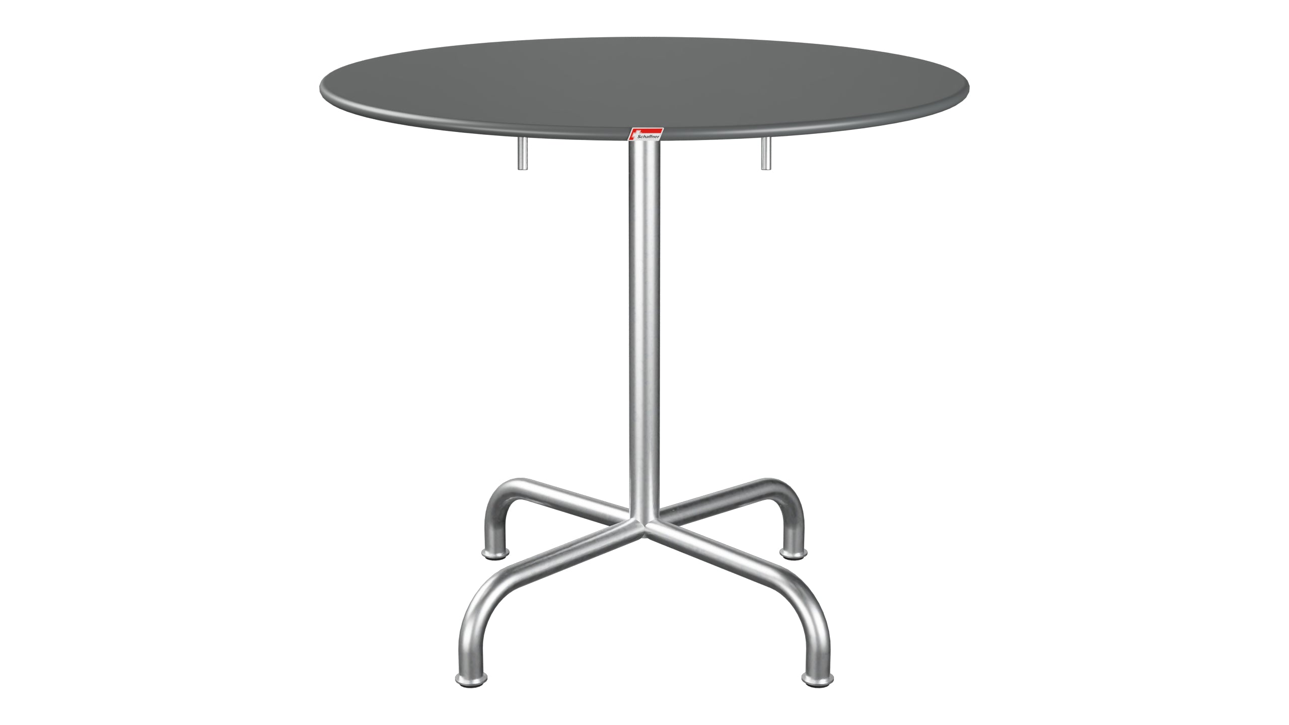 Rigi Metall-Gartentisch ø80 klappbar in Graphit präsentiert im Onlineshop von KAQTU Design AG. Gartentisch ist von Schaffner