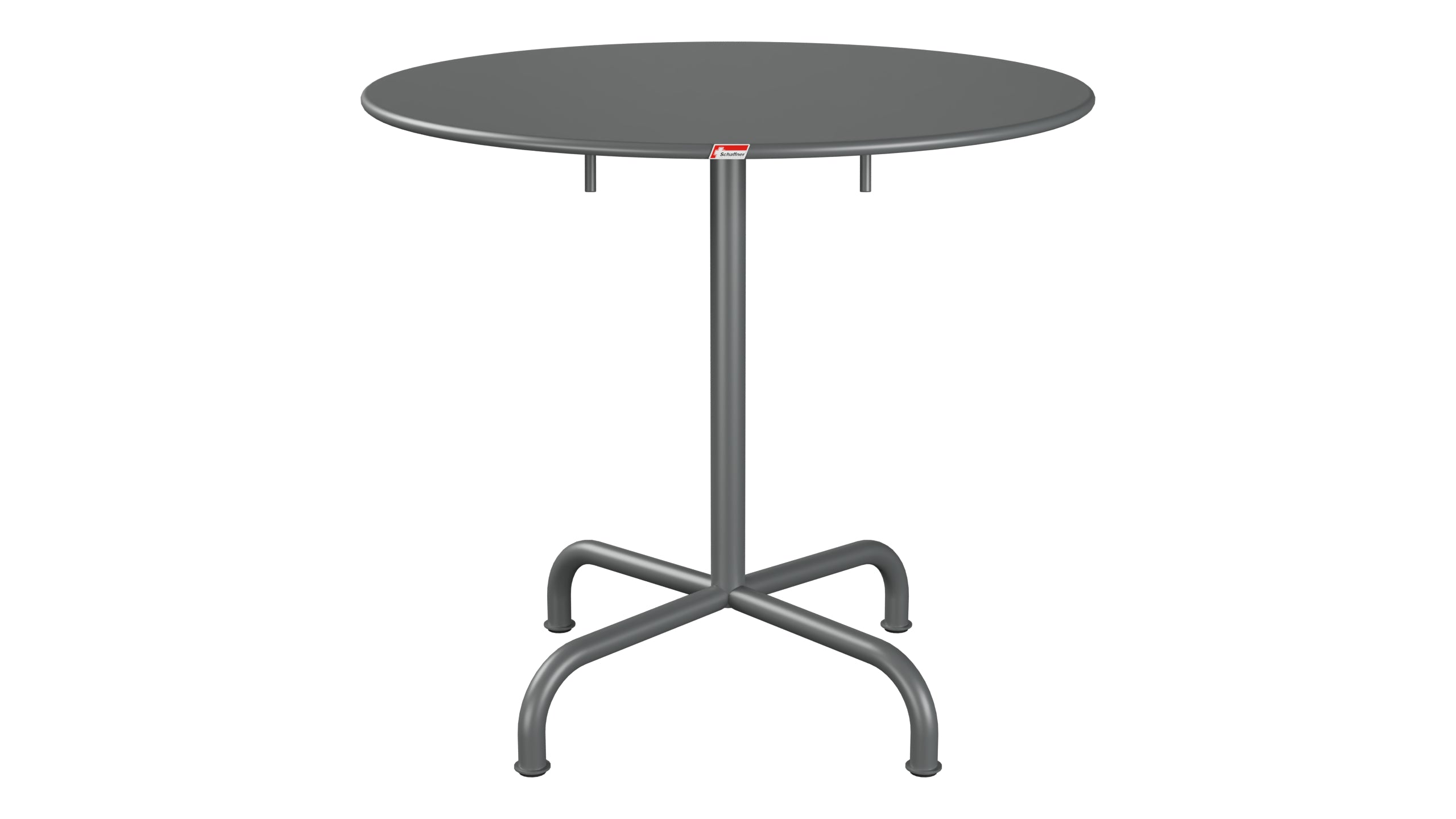 Rigi Metall-Gartentisch ø80 klappbar in Graphit präsentiert im Onlineshop von KAQTU Design AG. Gartentisch ist von Schaffner