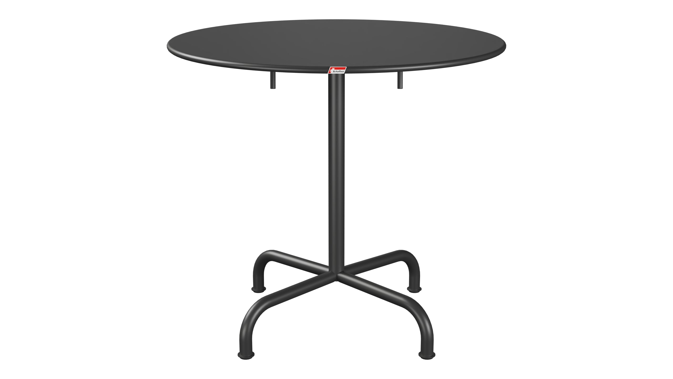 Rigi Metall-Gartentisch ø80 klappbar in Anthrazit präsentiert im Onlineshop von KAQTU Design AG. Gartentisch ist von Schaffner