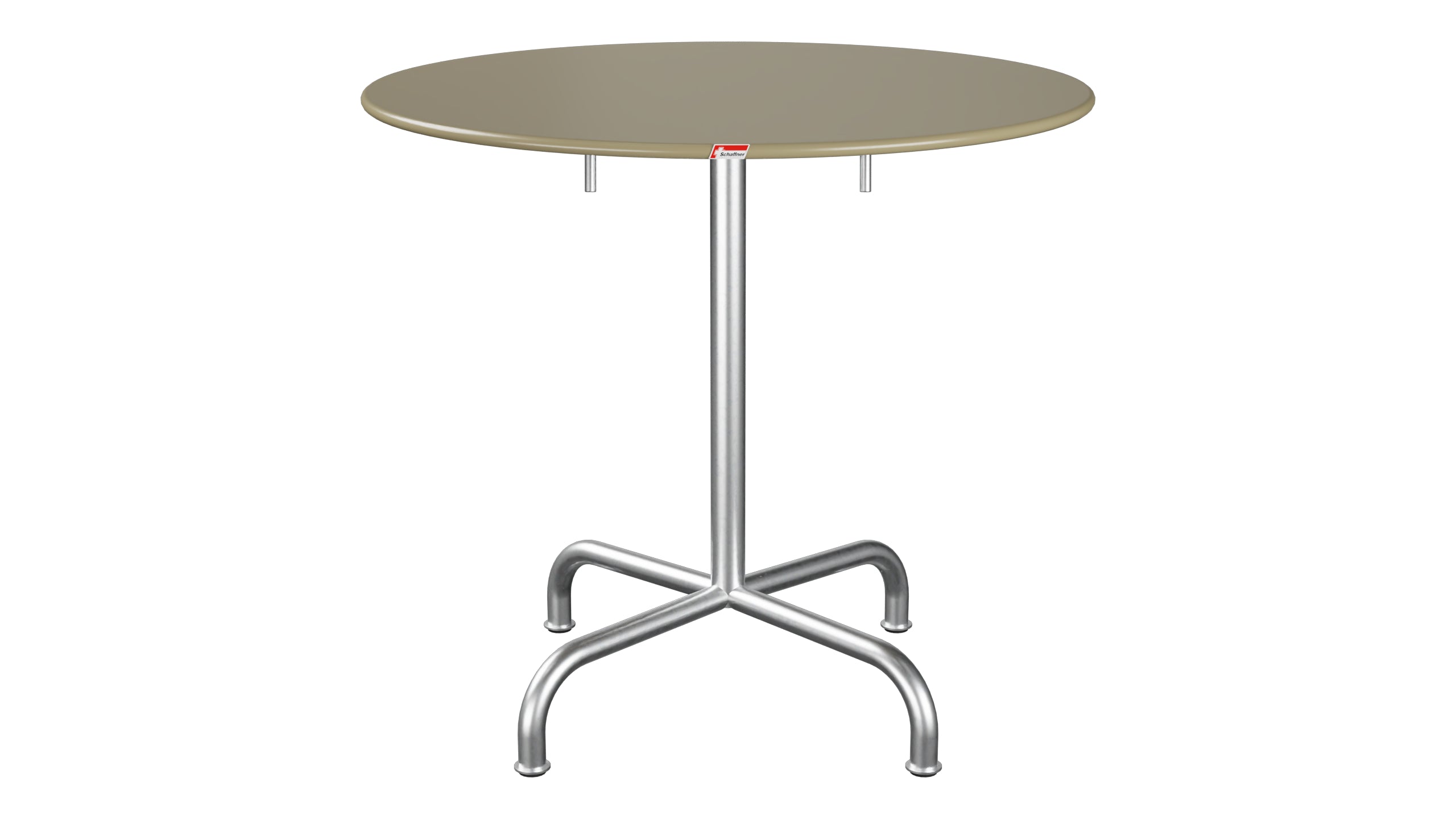 Rigi Metall-Gartentisch ø80 klappbar in Champagner präsentiert im Onlineshop von KAQTU Design AG. Gartentisch ist von Schaffner