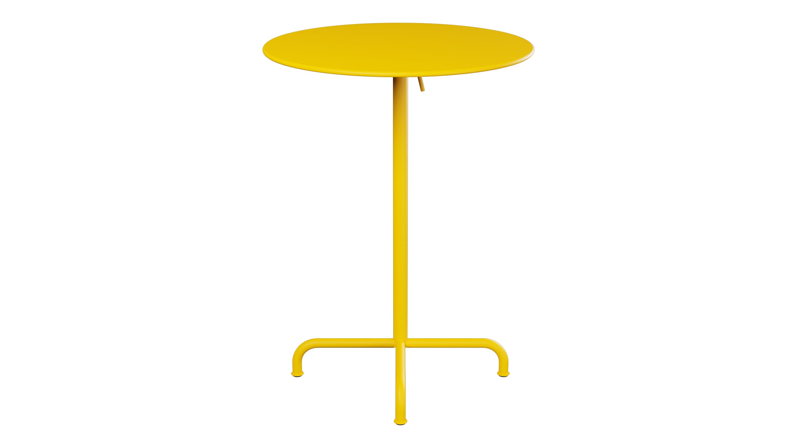 Rigi Metall-Stehtisch Outdoor ø80 / 110 klappbar in Gelb präsentiert im Onlineshop von KAQTU Design AG. Hochtisch Outdoor ist von Schaffner