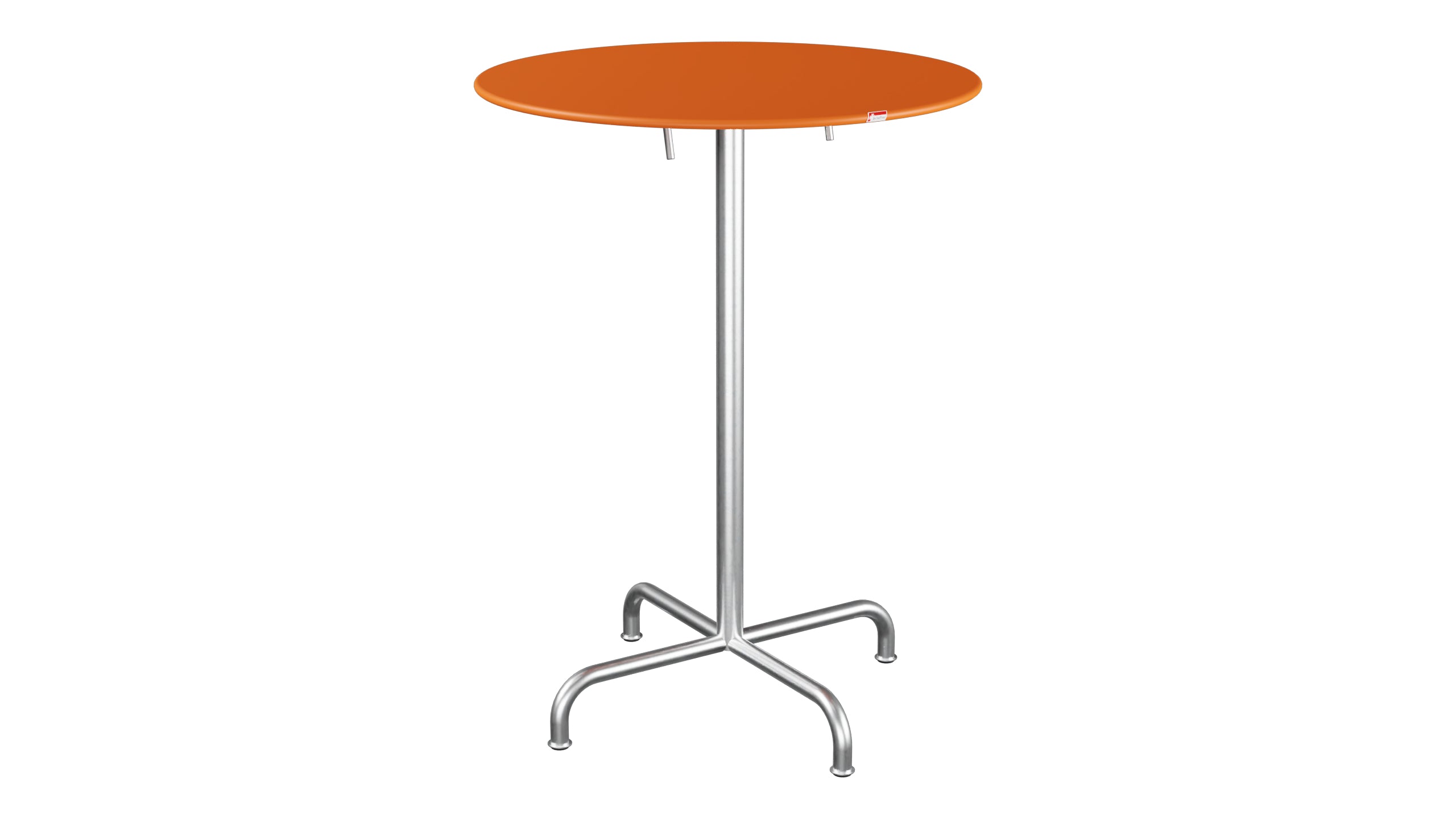 Rigi Metall-Stehtisch Outdoor ø80 / 110 klappbar in Orange präsentiert im Onlineshop von KAQTU Design AG. Hochtisch Outdoor ist von Schaffner