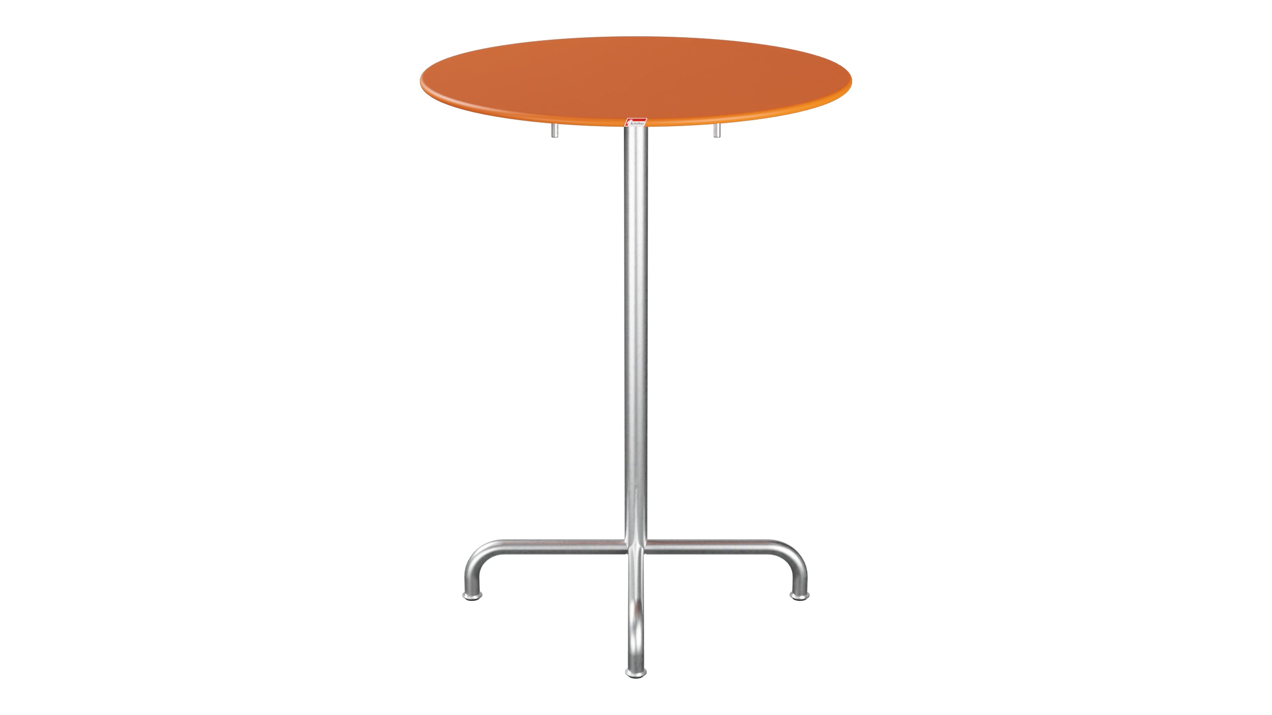Rigi Metall-Stehtisch Outdoor ø80 / 110 klappbar in Orange präsentiert im Onlineshop von KAQTU Design AG. Hochtisch Outdoor ist von Schaffner