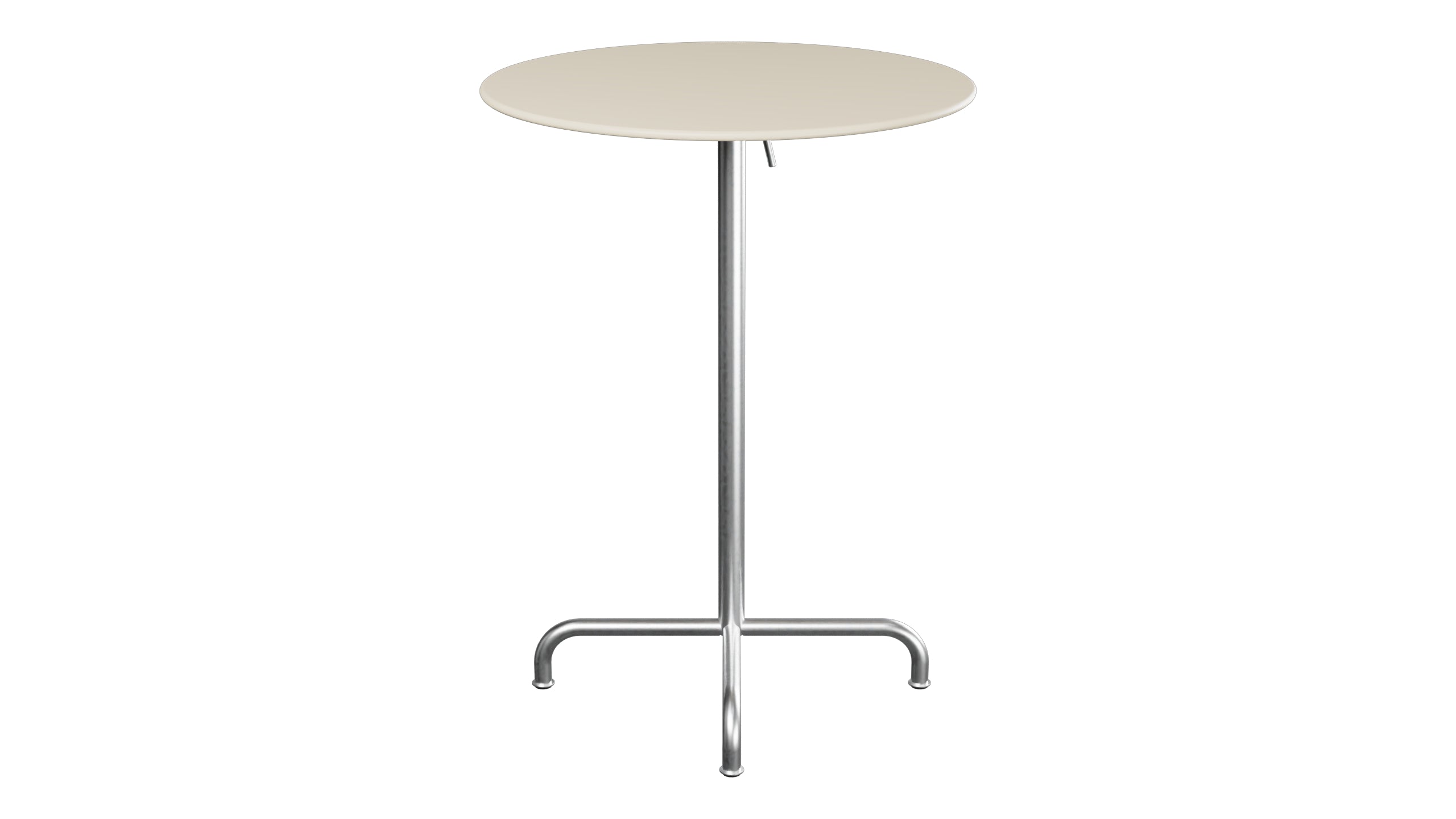 Rigi Metall-Stehtisch Outdoor ø80 / 110 klappbar in Pastellsand präsentiert im Onlineshop von KAQTU Design AG. Hochtisch Outdoor ist von Schaffner