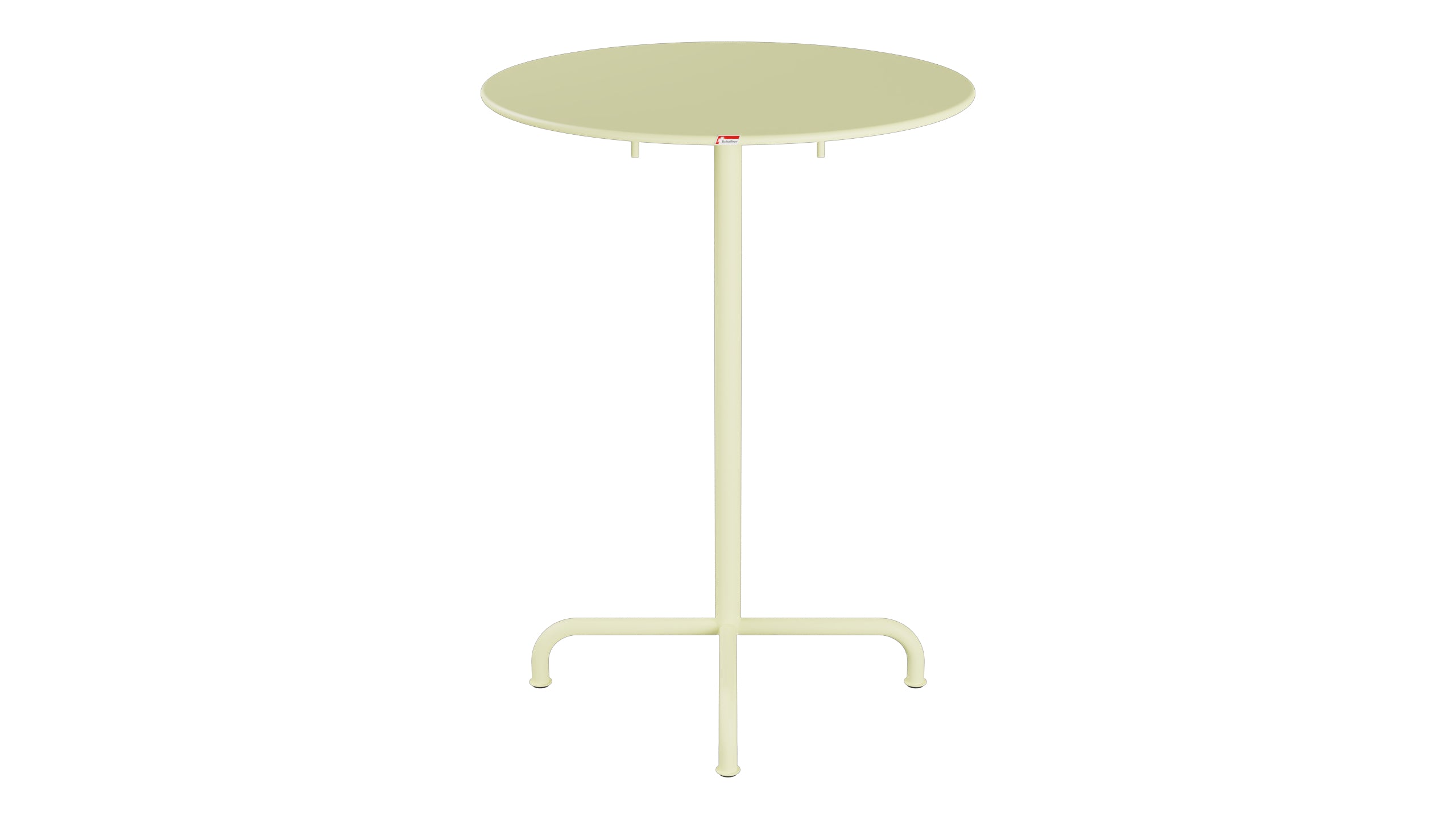 Rigi Metall-Stehtisch Outdoor ø80 / 110 klappbar in Buchsbaumgelb präsentiert im Onlineshop von KAQTU Design AG. Hochtisch Outdoor ist von Schaffner